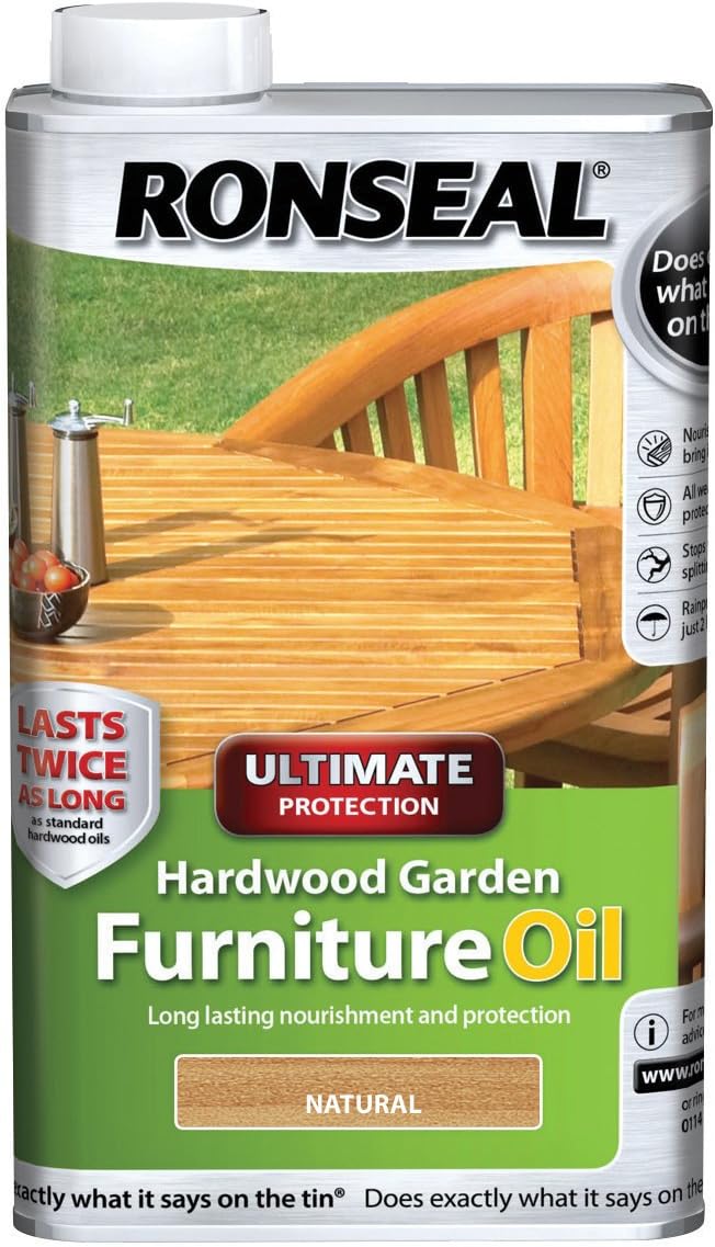 Ultimate Protection Hardwood Garden Furniture Oil Natural Clear 500ml