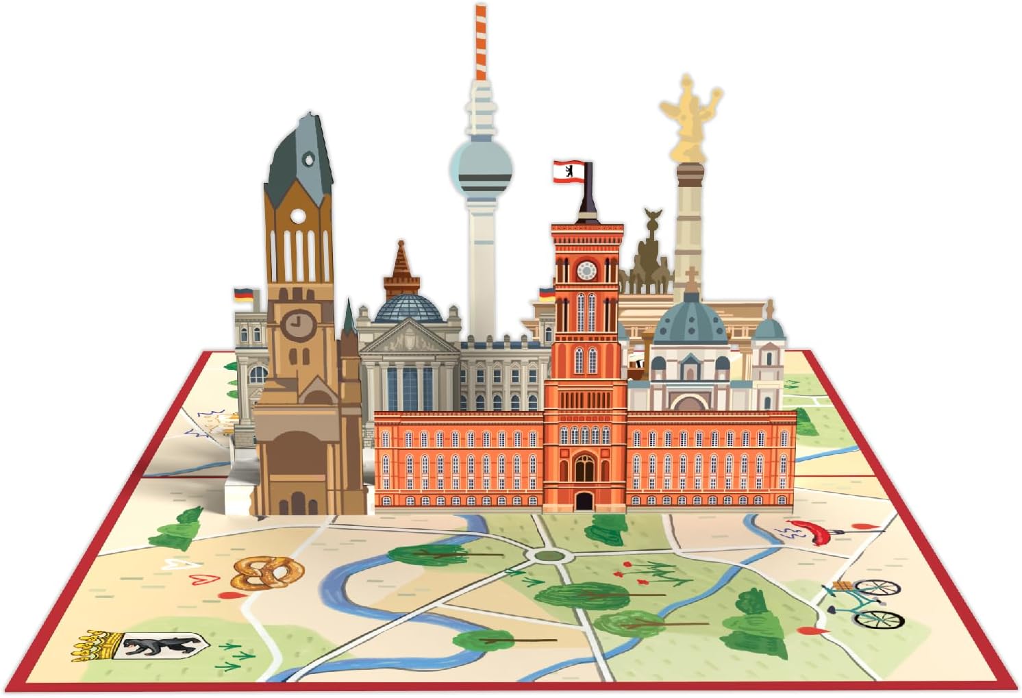 Berlin 3D Pop-Up Karte - Skyline Reisegutschein & Geldgeschenk – Vorschau 5