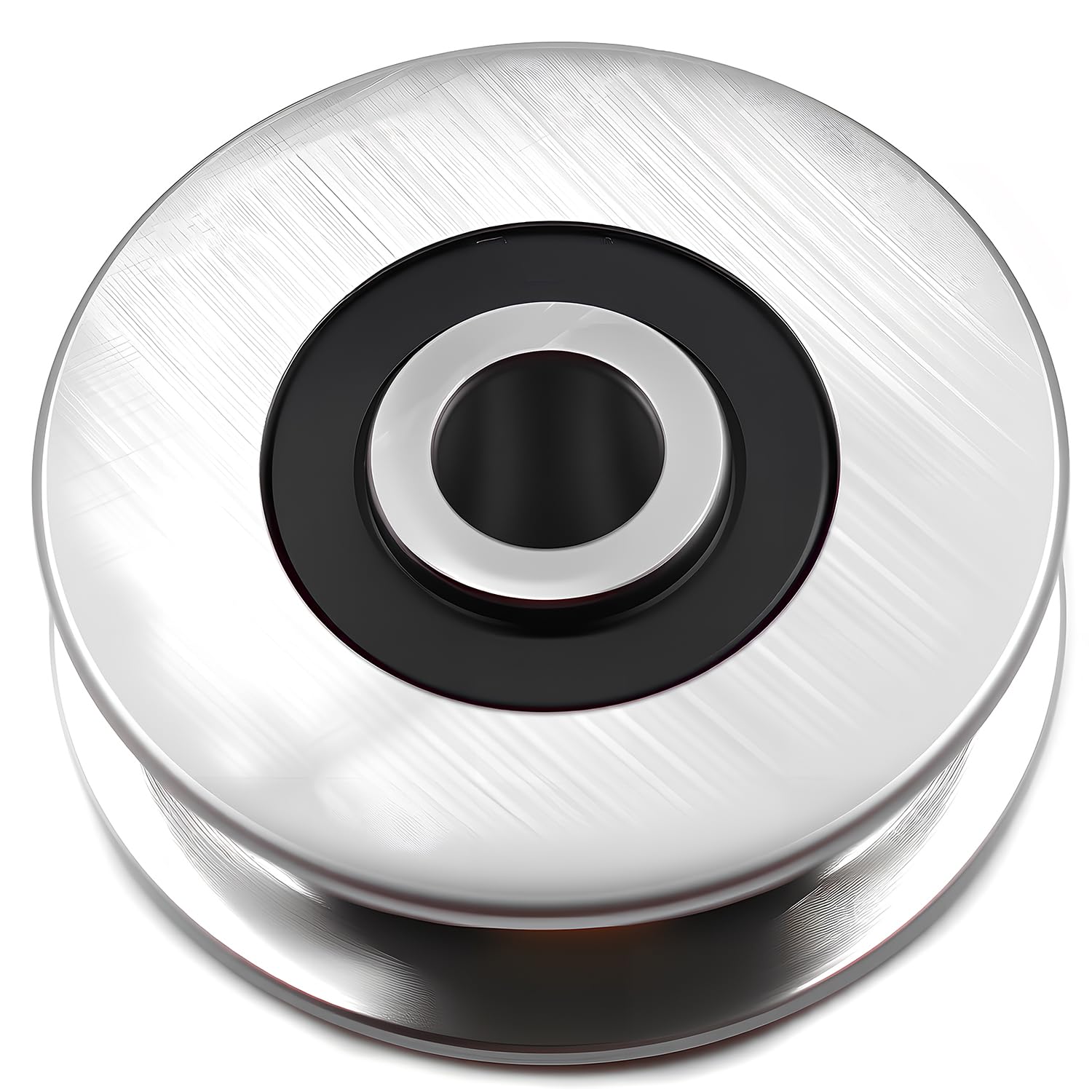 Chiloskit Stainless Steel Deep Groove Ball Bearings Pulley Metal Pulley Wheel Bearings Wheel Wire Rope Pulley for Lifting Guide, 8mm/0.3" Inner Dia Capacity 400kg/800 lbs (50mm/2inch)