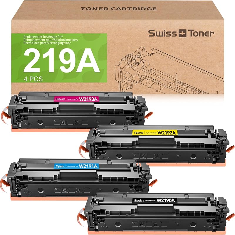 Swiss toner Kompatibilis HP 219A Toner Készlet MFP 3302FDWG Nyomtatóhoz - Utángyártott Festékkazetta Szett