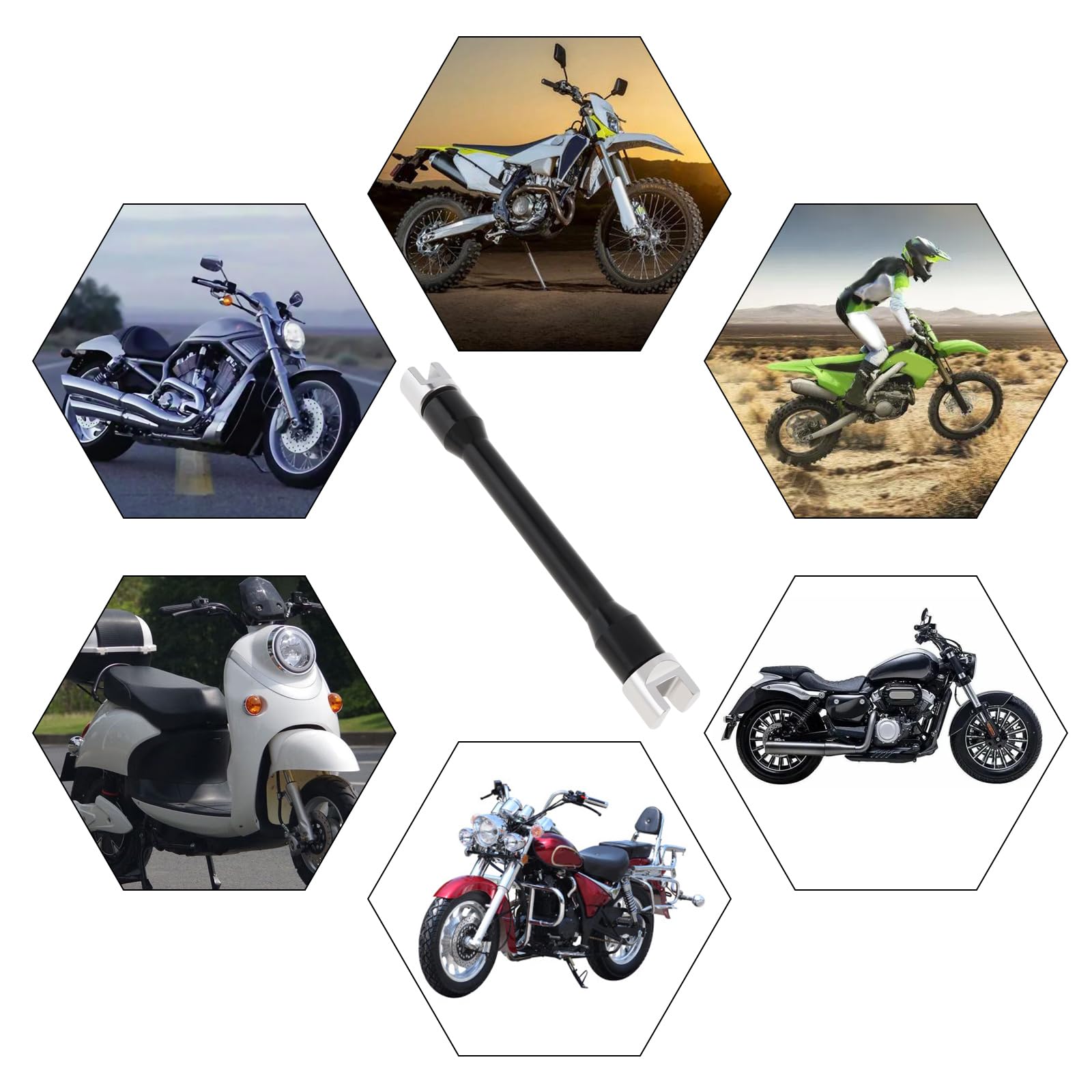 Bike Tool Kit 10-Size Motorcycle Spoke Wrench Set CNC