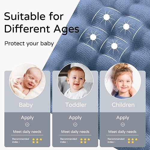 Miniatura 4 de Yoofoss - Paquete de 2 toallas de baño con capucha, 100% de muselina de algodón, para bebés y niños pequeños, suaves y absorbentes, esenciales para