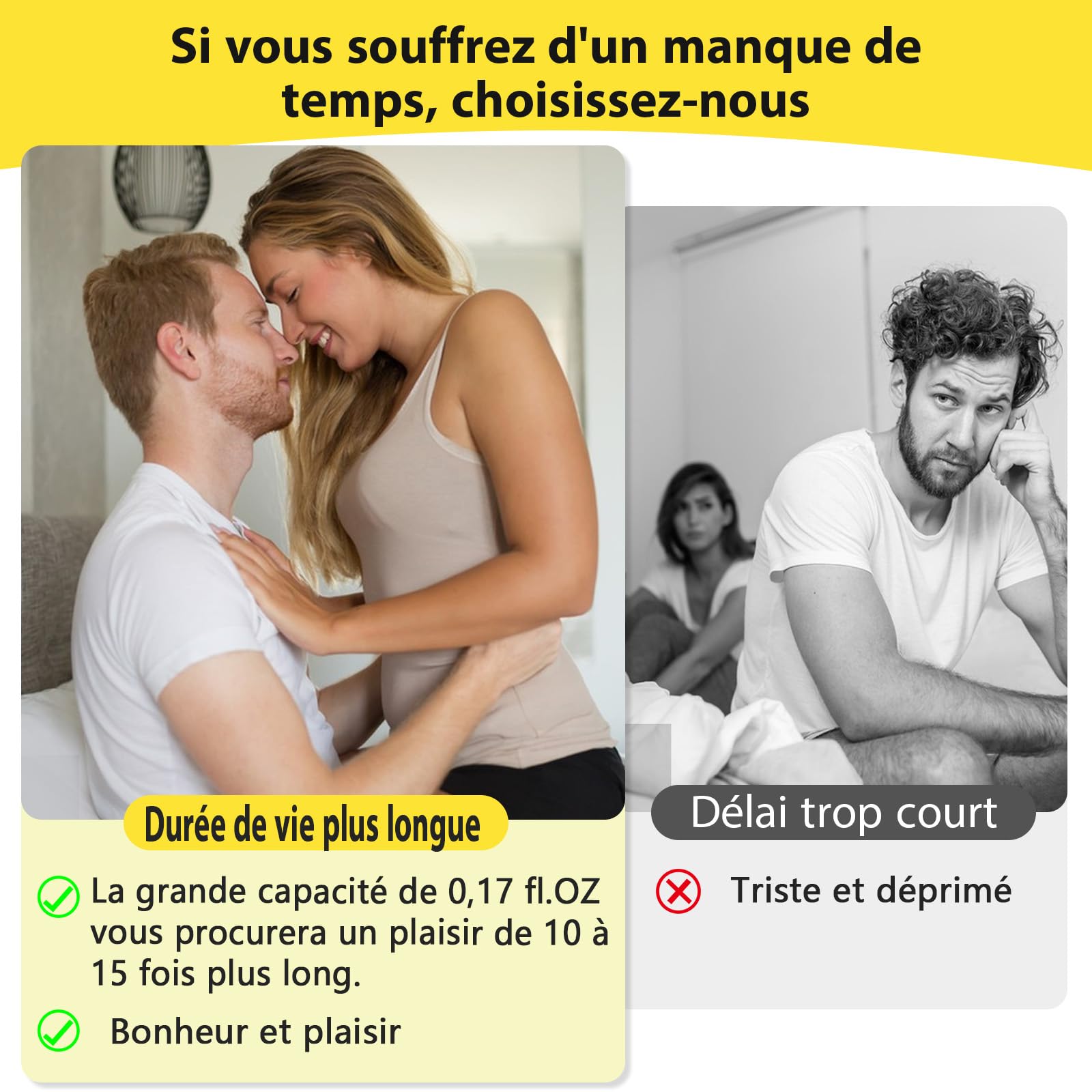 Huile de massage intime pour hommes spray désensibilisant retardateur pour améliorer le temps passé au lit par les hommes