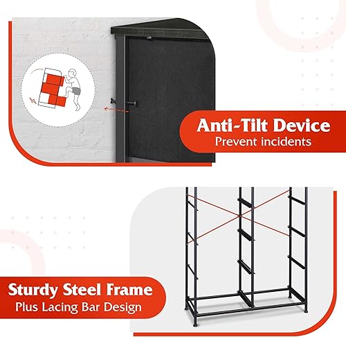 Miniatura 6 de WLIVE - Cómoda alta negra para dormitorio con 10 cajones, cómoda de dormitorio, muebles de cómoda para dormitorio, unidad organizadora de Negro