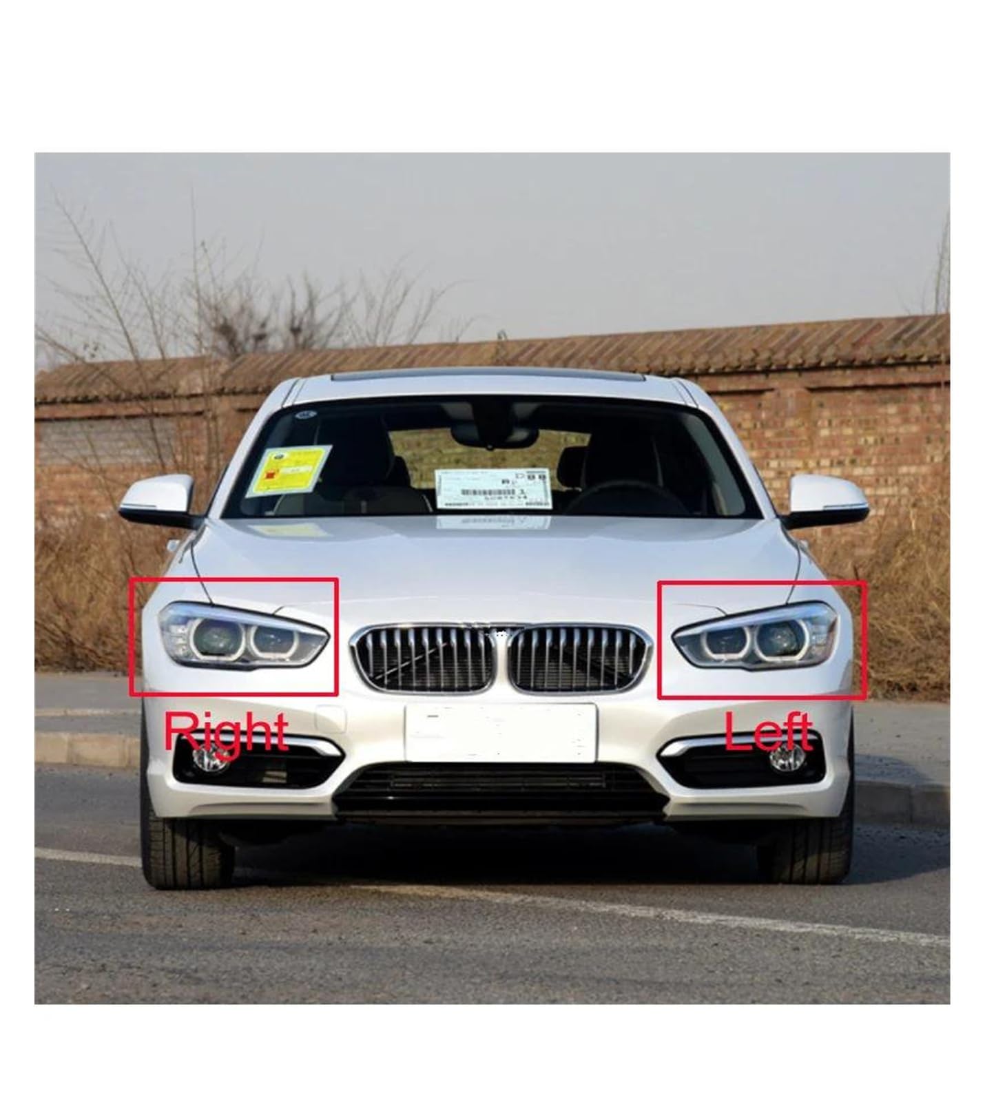 Copertura Faro Copertura Del Faro Hatchback Plastica Lente Del Faro Paralume Trasparente Borsette In Vetro Per BMW Per 1 Serie F20 116i 118i 120i 2016-2019 Faro Lente Copertura Vetro(Sinistra)