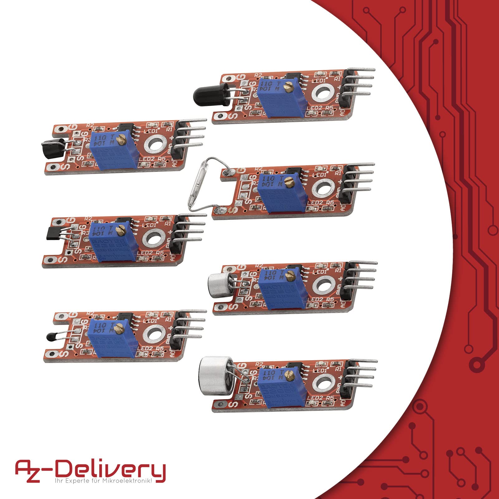 AZDelivery 35 in 1 Sensori di moduli kit accessori compatibile con Arduino incluso un E-Book!