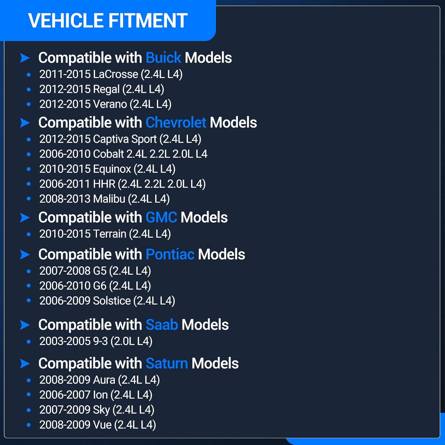 Autoround 9-4201S [2.4L 2.2L 2.0L] Engine Timing Chain Kit Fit for Chevy, GMC, Buick, Pontiac, Saturn, Saab - Malibu Equinox Terrain LaCrosse Regal Cobalt G6 Vue, w/Chain Guide Rail Tensioner Sprocket