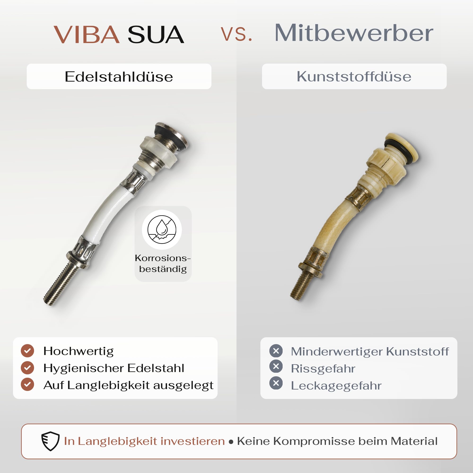 VIBA Sua Hänge Dusch WC integrierte Warm- und Kaltwasser Armatur SPÜLRANDLOS Taharet Bidet Taharat Intimdusche inkl. Slim Soft-Close Deckel