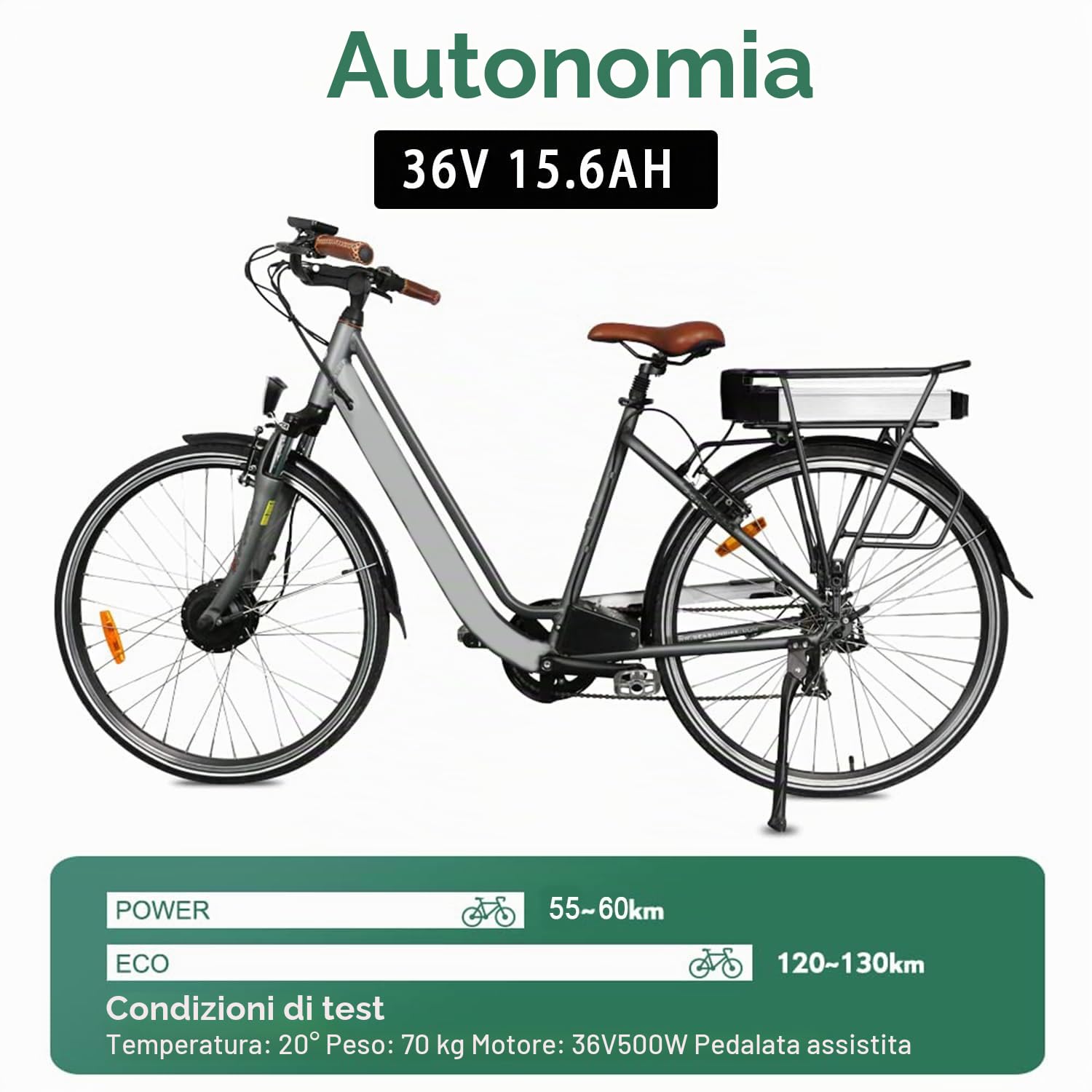 Batteria 36V 15.6Ah 561Wh agli ioni di Litio delle Biciclette Elettriche Batteria al Litio con e 2A Caricabatteria per E-bike Mifa, Prophete，E-GO! Wondervelo,Hapex