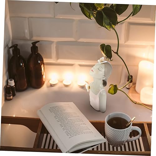 Miniatura 6 de BESPORTBLE 1 escultura de mariposa para niña, decoración de mesa de comedor, estatuas al aire libre, decoración de casa para el hogar, mini pareja,