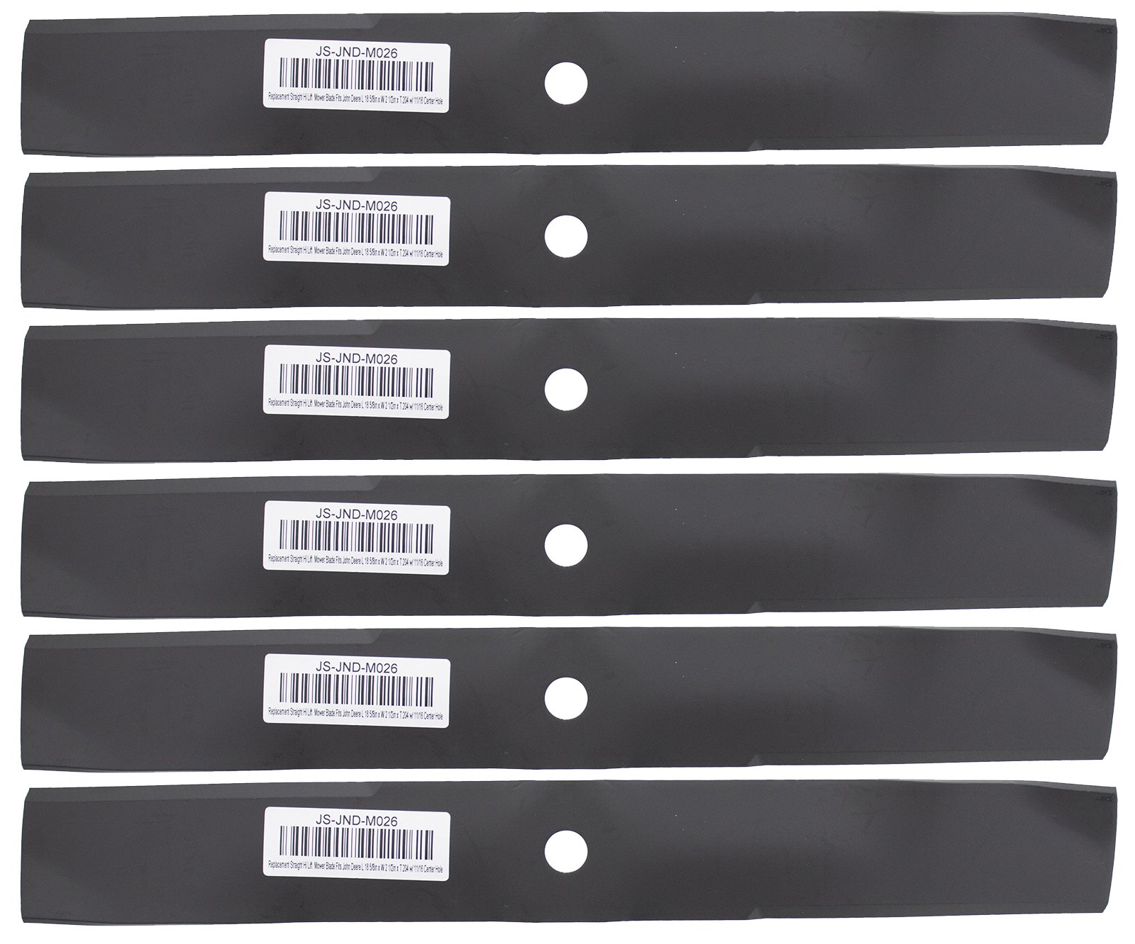 Erie Outdoor Power Equipment 6 Mower Blades High Lift for Kubota® K5617-34330 K561734330 H30T 2G127 ZG23 GR2100/2110 BX-RCK54P, 54" Deck