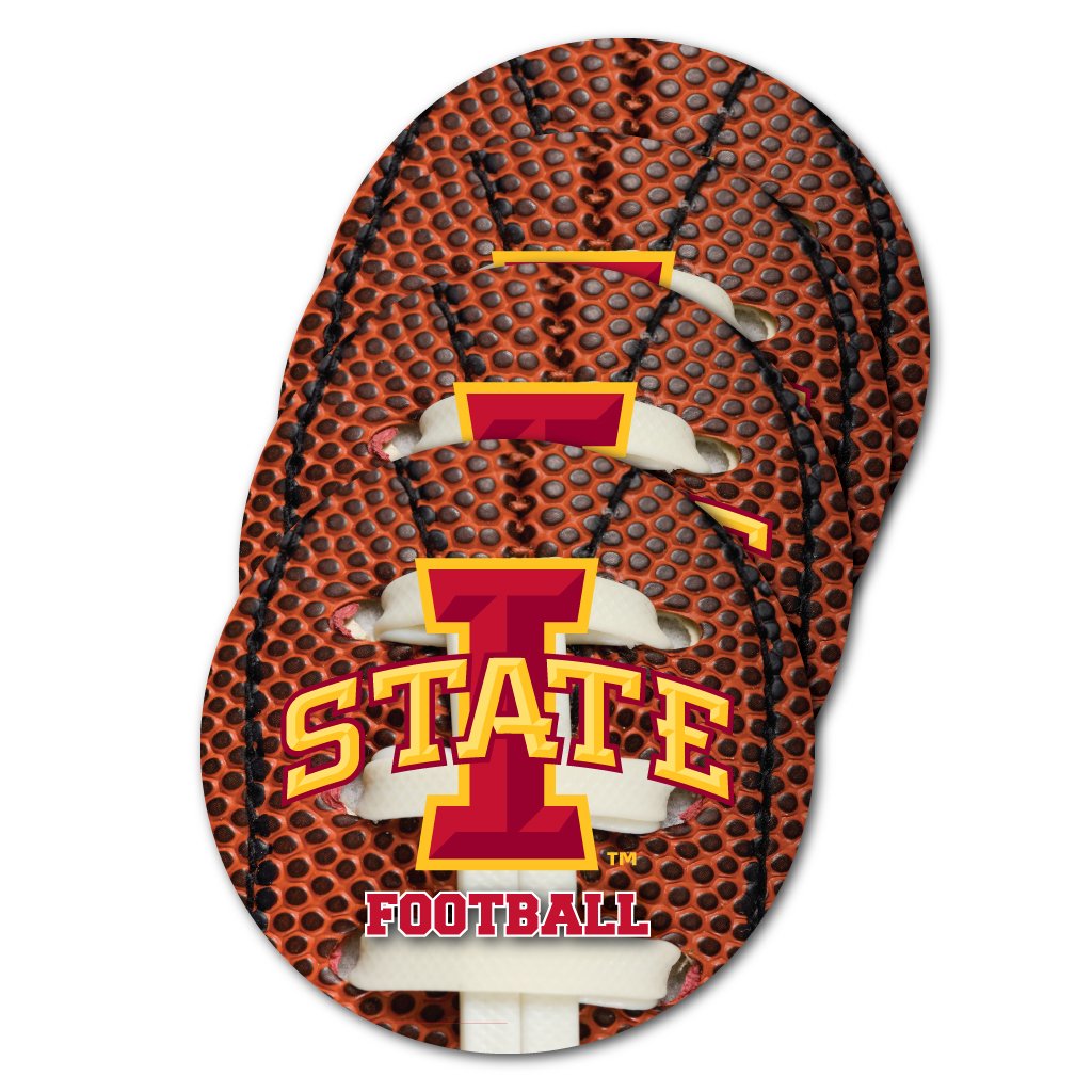 VictoryStore Coasters - Iowa State University Coaster Set, Football Design, Set of 4