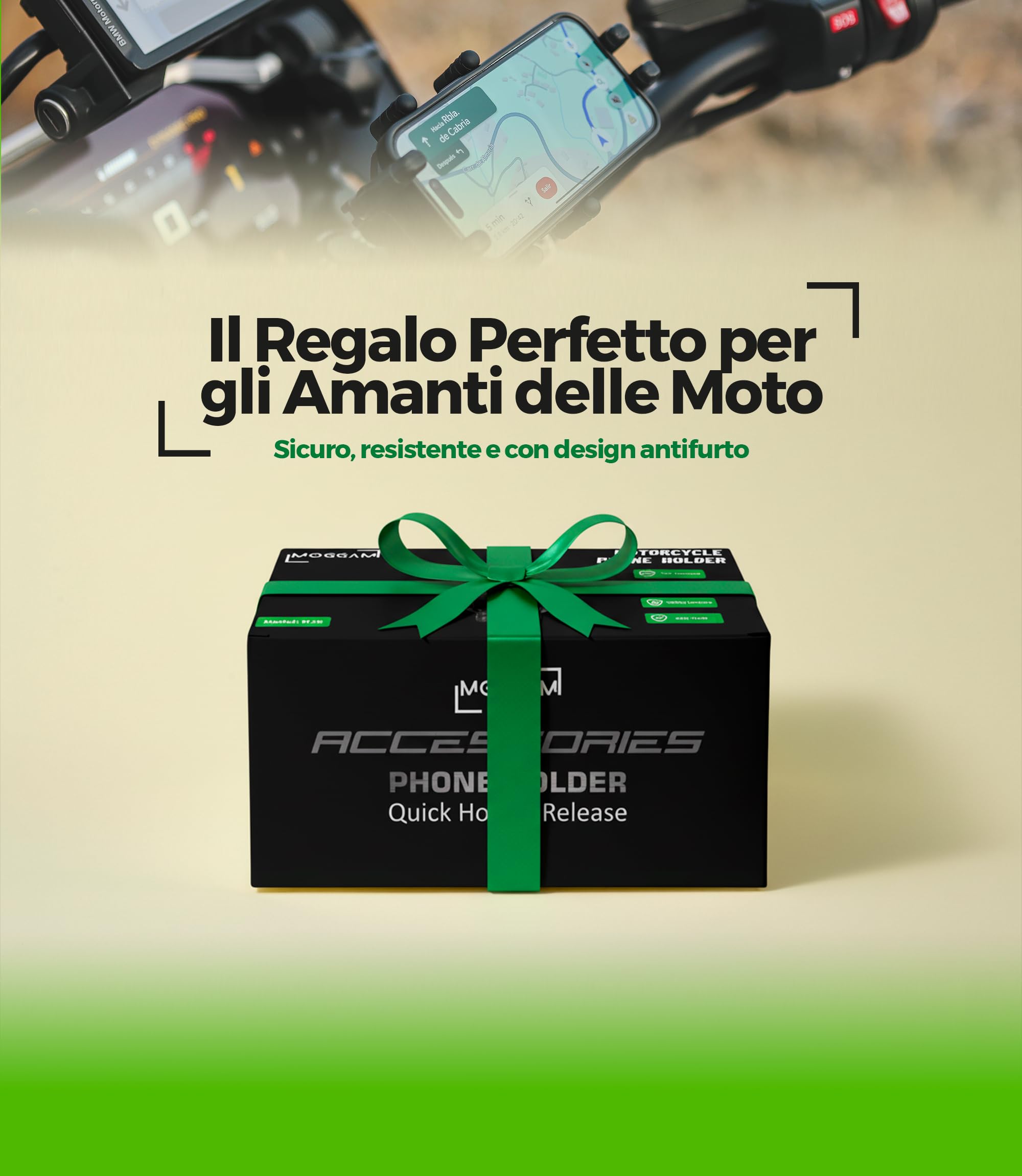 Porta Cellulare Moto Antivibrazione Antifurto Trail Ultra Resistente per Manubrio Compatibile Smartphone Ruggerizzati 5.4 a 7.2 Pollici Supporto Telefono Moto Adventure Enduro Touring Offroad