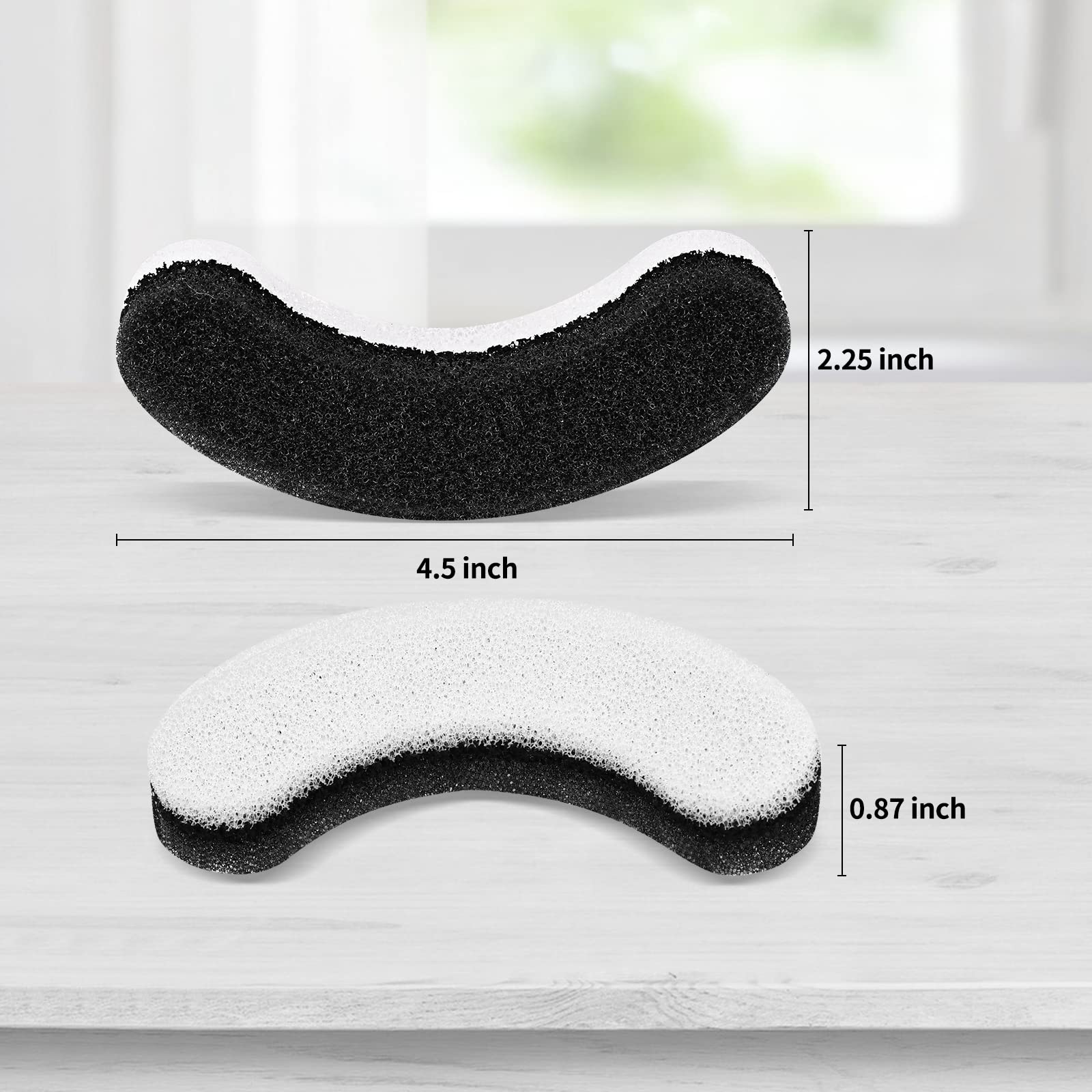 Filtros de fuente de agua para gatos, paquete de 8 filtros de repuesto para fuente de agua transparente para gatos, dispensador de agua para perros