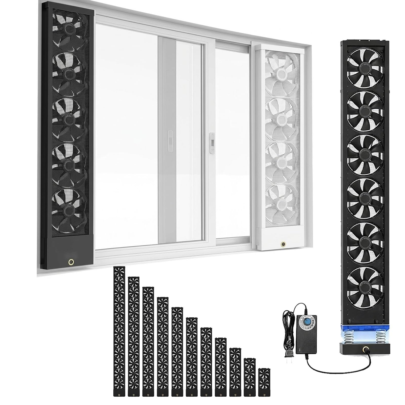 Ventilateur vertical fenêtre coulissante extracteur silencieux étanche à vitesse variable