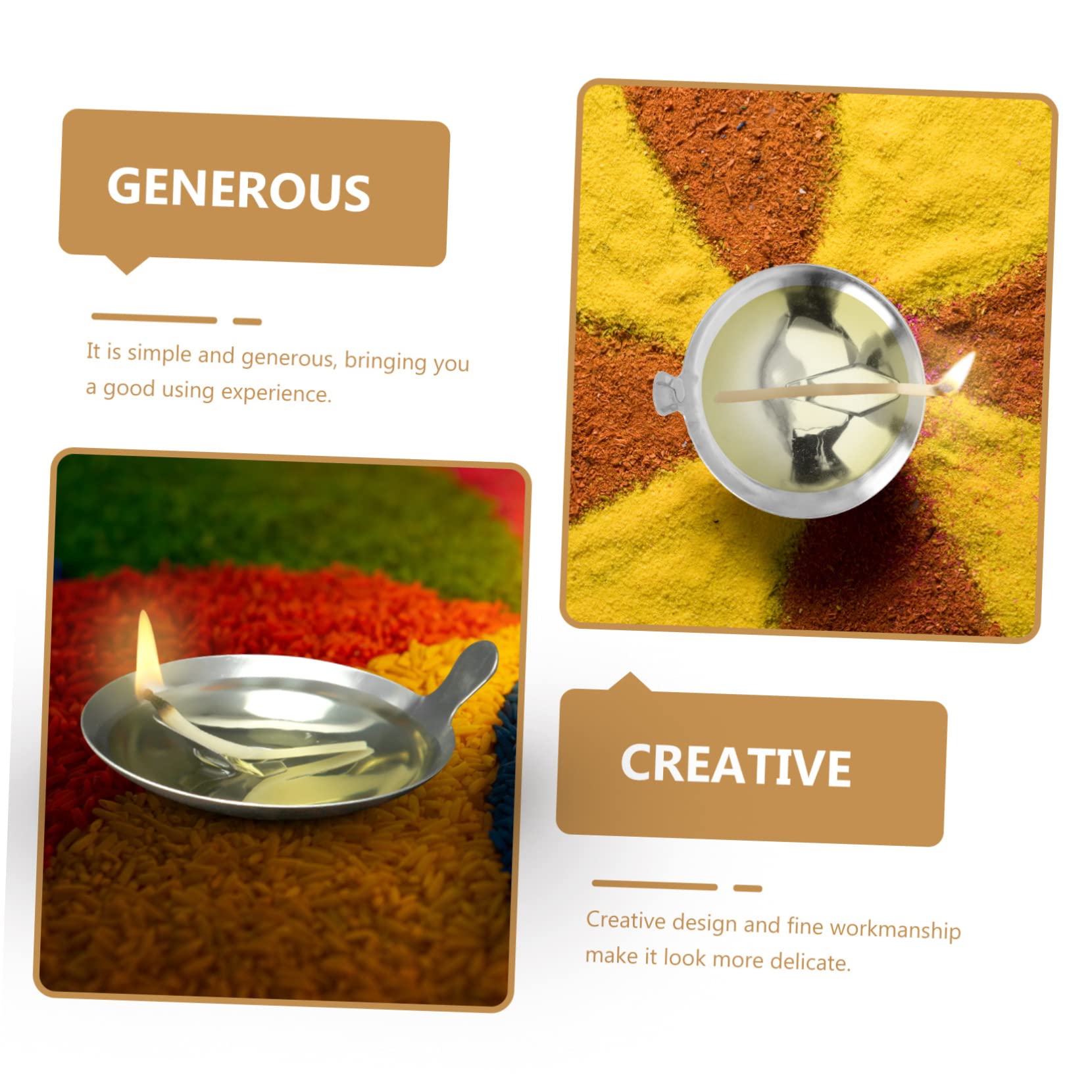 KICHOUSE 1Set Oil Lantern Wicks with Holders Lightweight Replacement Wicks for Oil Lamps Creative Design for Offering and Indoor Decor Easy to Clean and Maintain