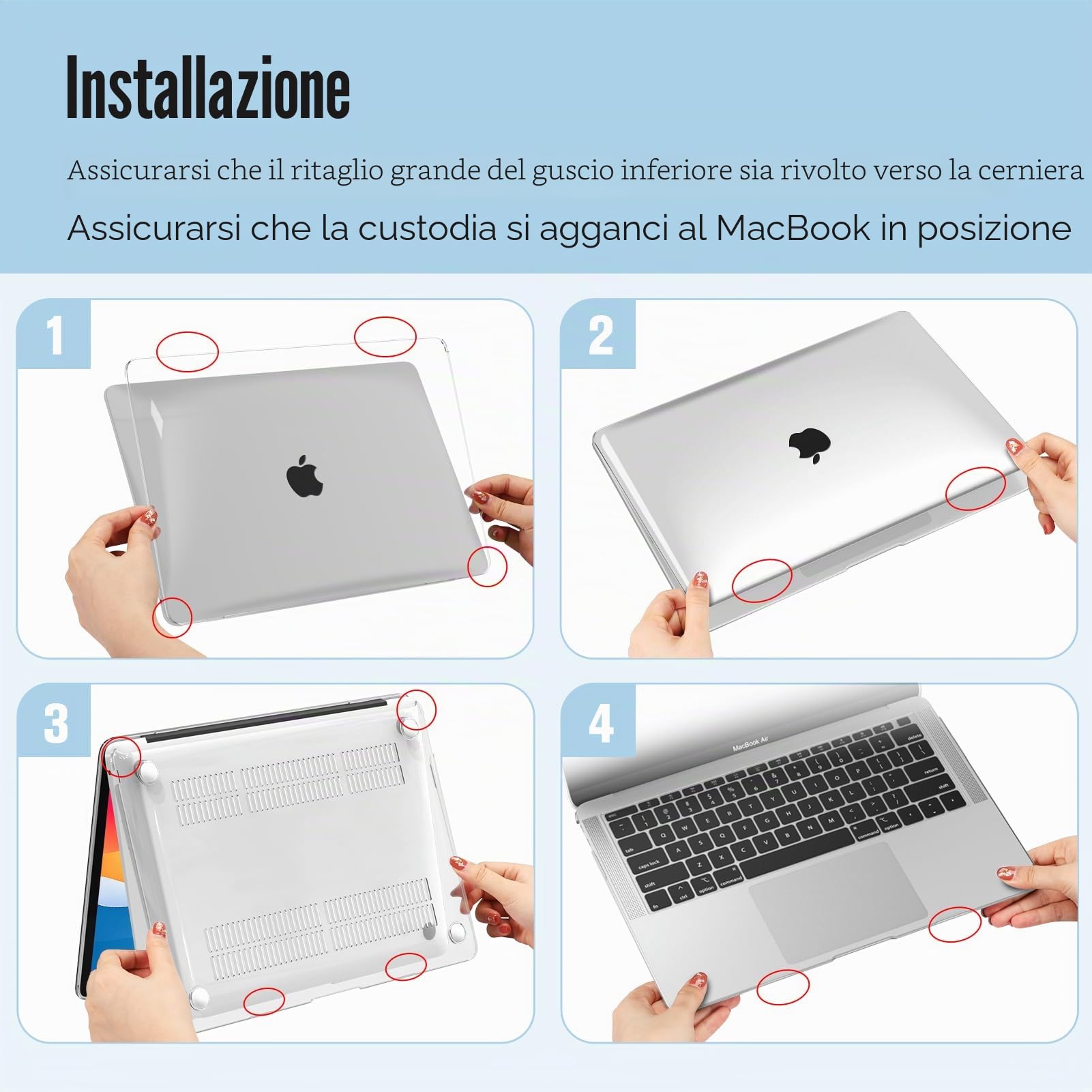 FINTIE Custodia Compatibile con MacBook Air 13 2020/2019/2018 (A2337 M1 / A2179 / A1932 ) - Cover Rigid Protettivo Guscio Rigido Case, Cristallo Chiaro