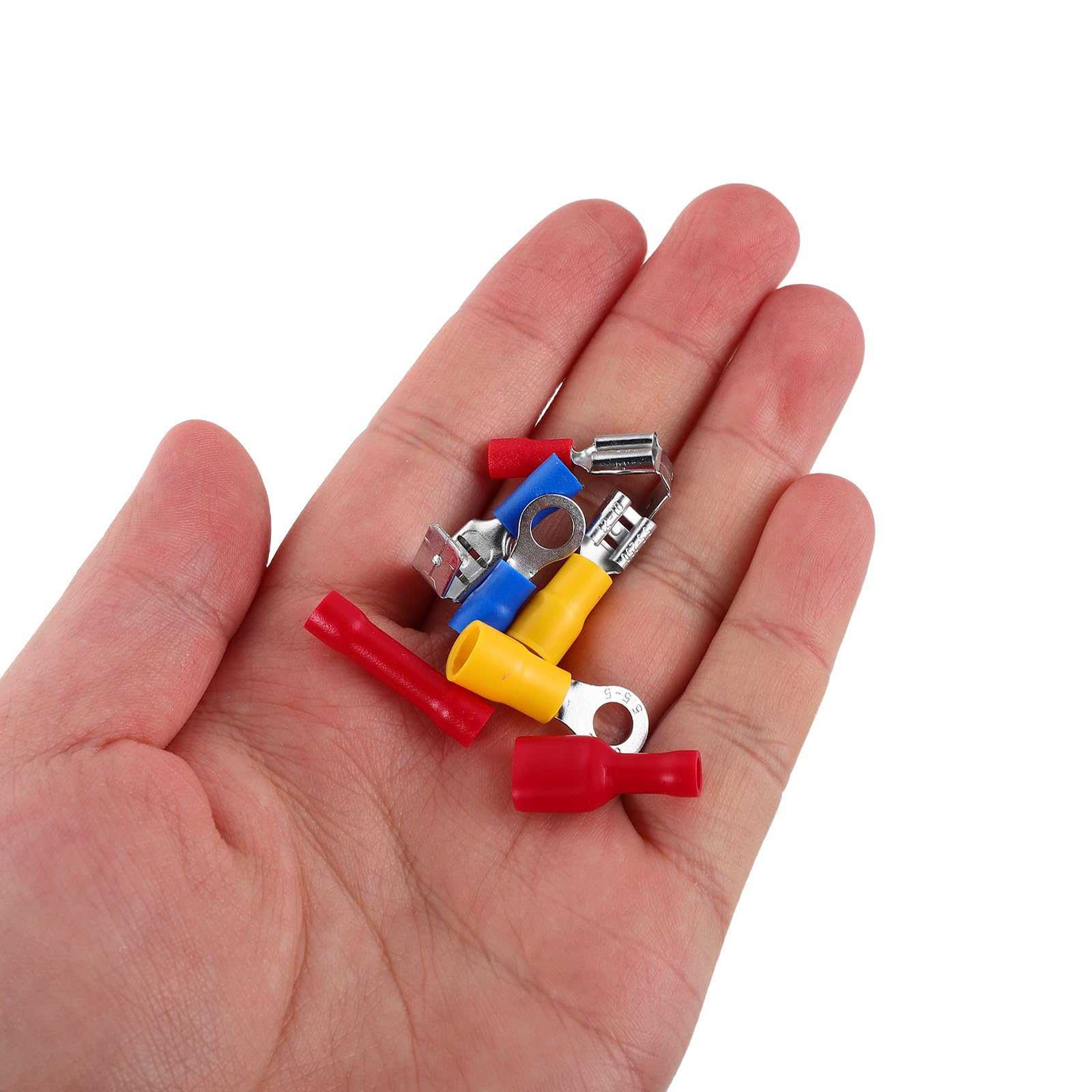 Ciieeo 480stücke Crimp Isolierte Klemmen Flachsteckverbinder Ringkabelschuhe Schnellkupplungs-stecker und Buchsen für Elektrische Verkabelung