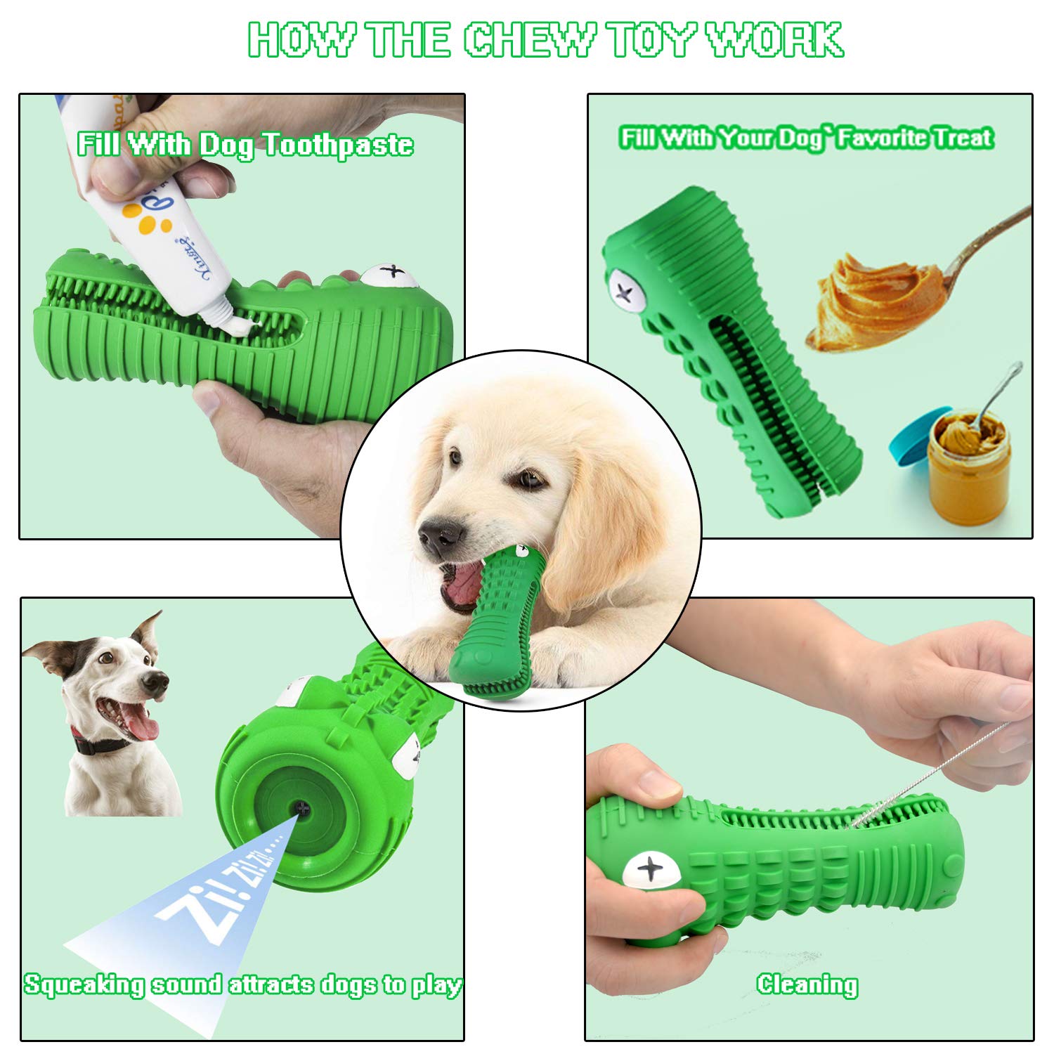 QWYXZZ Hundespielzeug Für Aggressive Kauer - 2er Pack Unzerstörbares Kauspielzeug