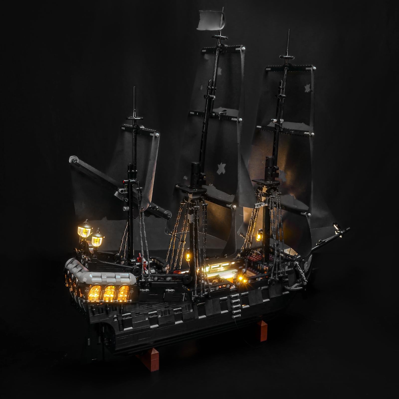 Juego de luces LED compatible con Lego Captain Jack Sparrow's Pirate Ship 10365 (no modelo), juego de iluminación decorativa compatible con Lego Captain Jack Sparrow's Pirate Ship juguete creativo