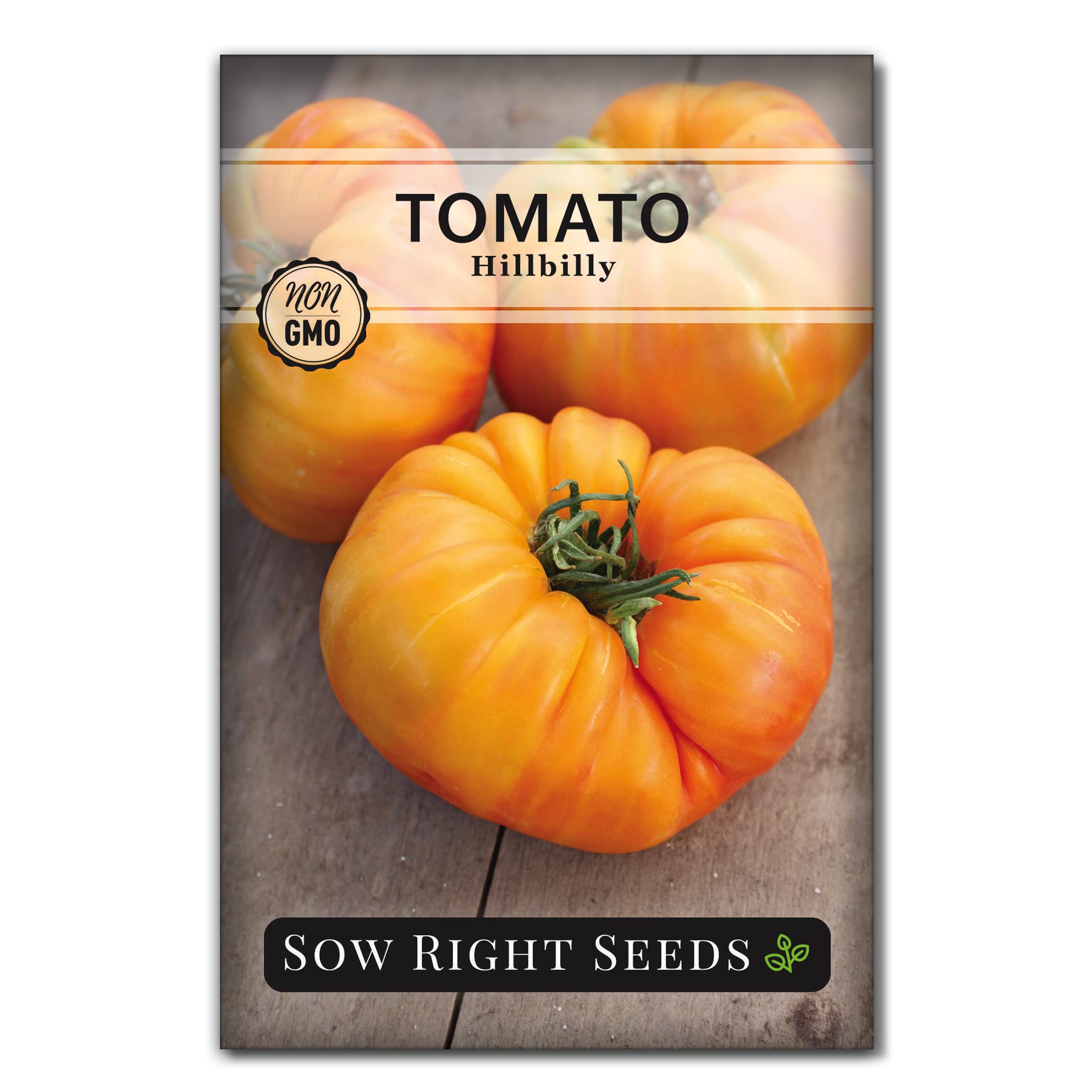 Sow Right SeedsHillbilly Tomato Seeds for Planting - Yellow Orange Red Marbled Beefsteak Variety - Non-GMO Heirloom - Instructions to Plant a Home Vegetable Garden - Wonderful Gardening Gift (1)