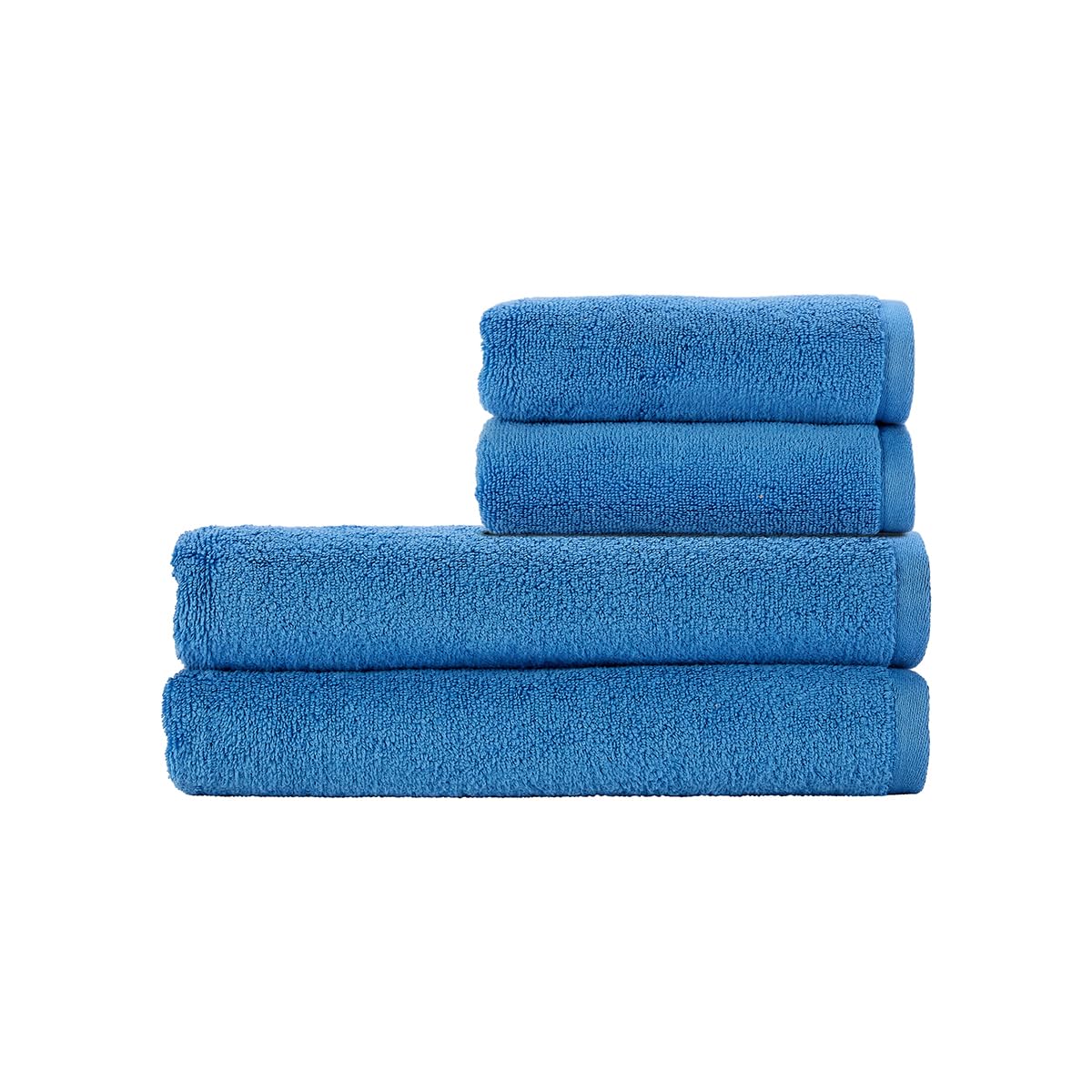Christy Cirrus Bath Sheets Set | 4 Pieces | 2 Hand 2 Bath Sheets | Super Soft and Fluffy | Quick Dry | Lightweight Bathroom Shower Towels | 100% Cotton | Ocean Blue