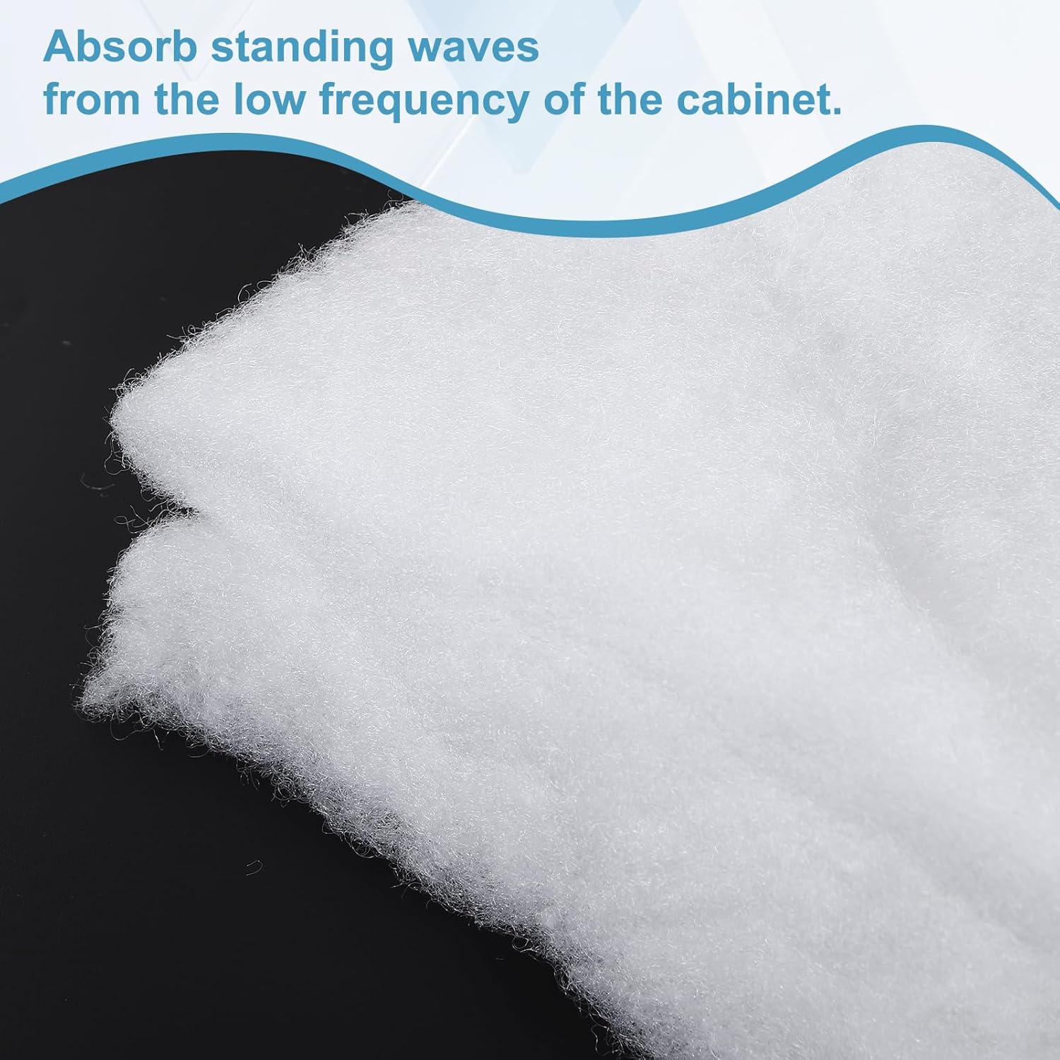 MECCANIXITY Speaker Sound-Absorbing Cotton Polyester Fiber 100x60x3cm Flame Retardant Sound Absorber Acoustic Interior Insulation Audio Damping DIY HiFi Replacement for Speaker Repairs, White