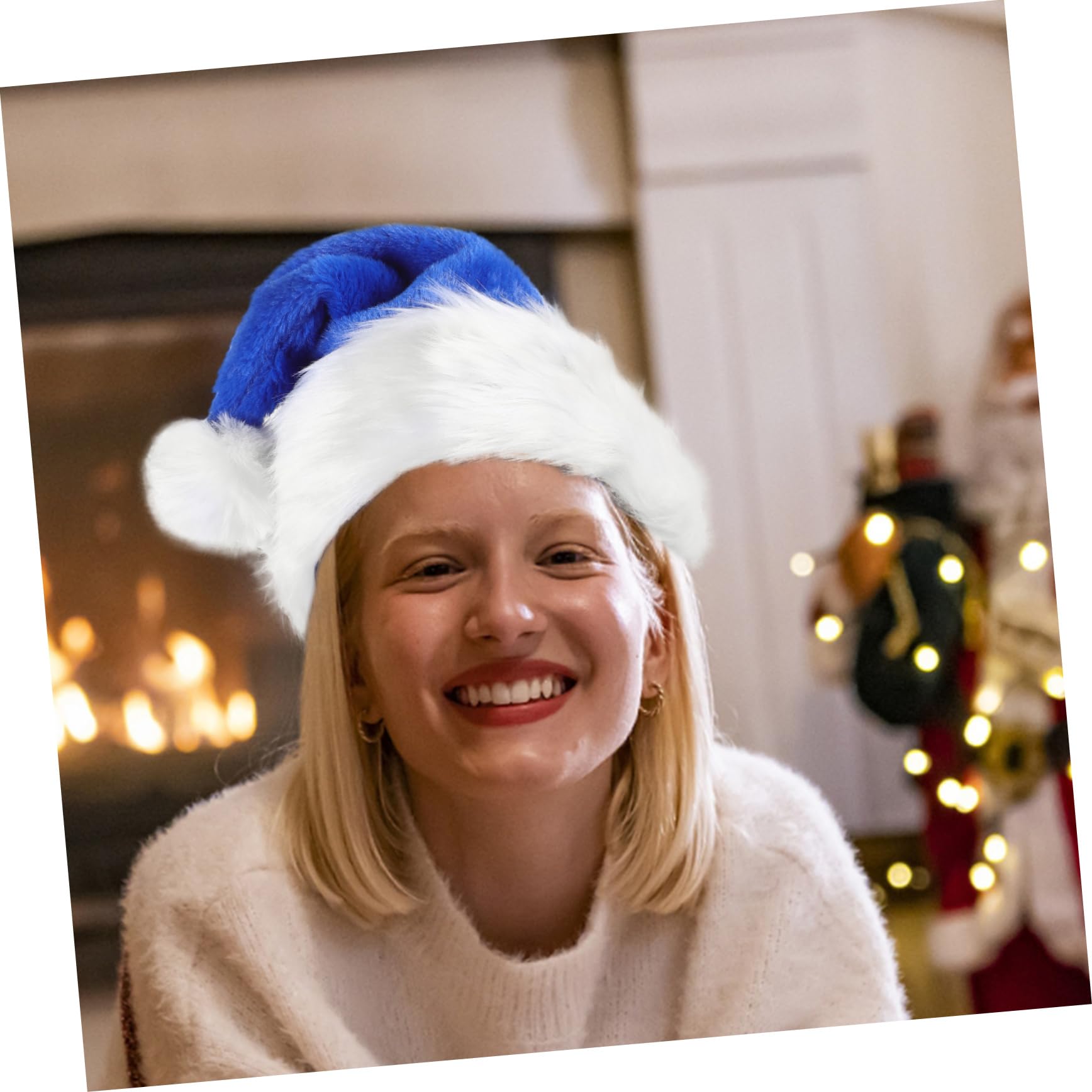 PRETYZOOM 10 Piezas Sombrero De Decoración De Navidad Sombreros De Papá Noel Gorros Navideños Azules Sombreros Para Hombres De Hombre Fiesta De Navidad Adornos De Blue Paño