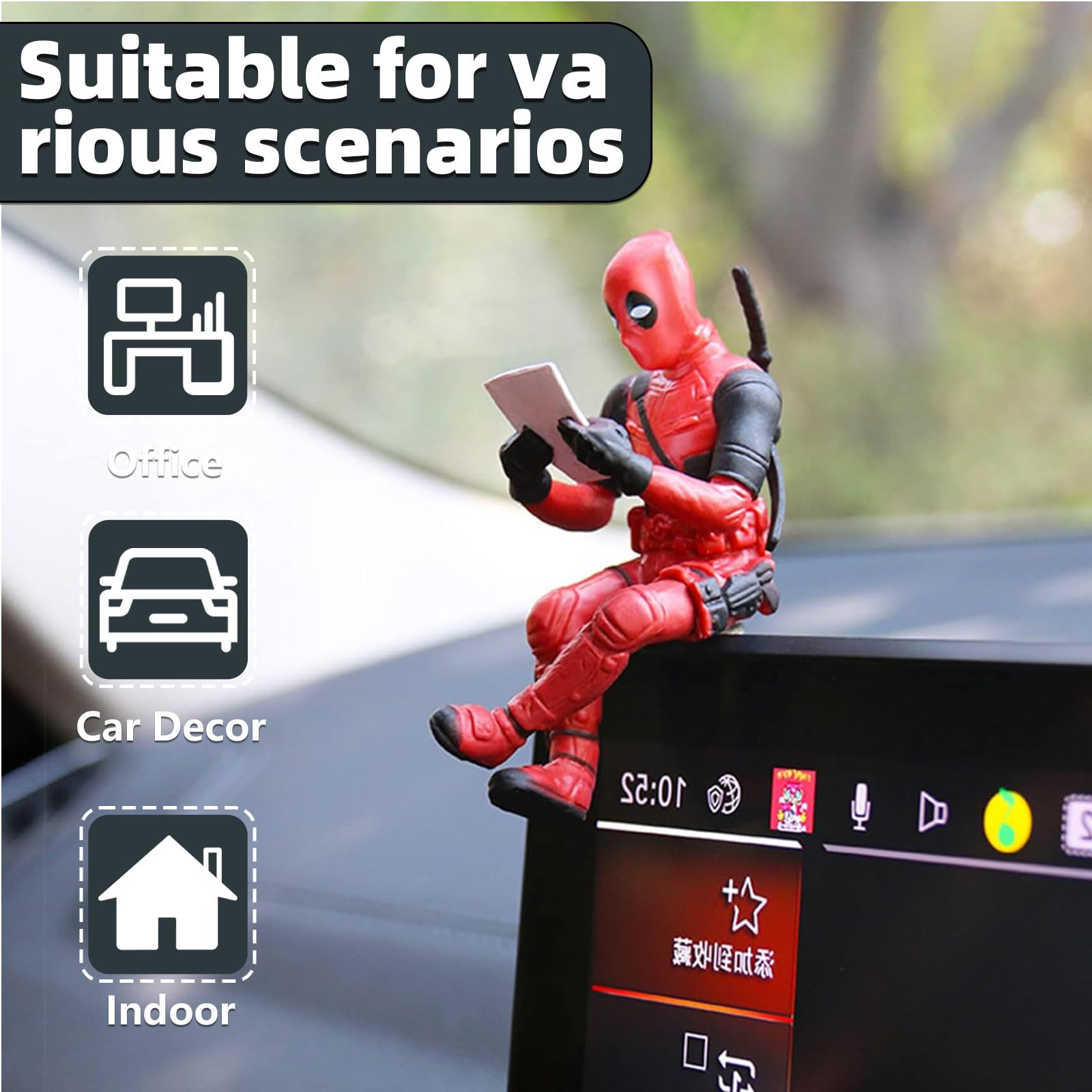 Figurines Deadpool 3 Pièces PVC - Décoration Voiture Et Gâteau - Cadeau Marvel
