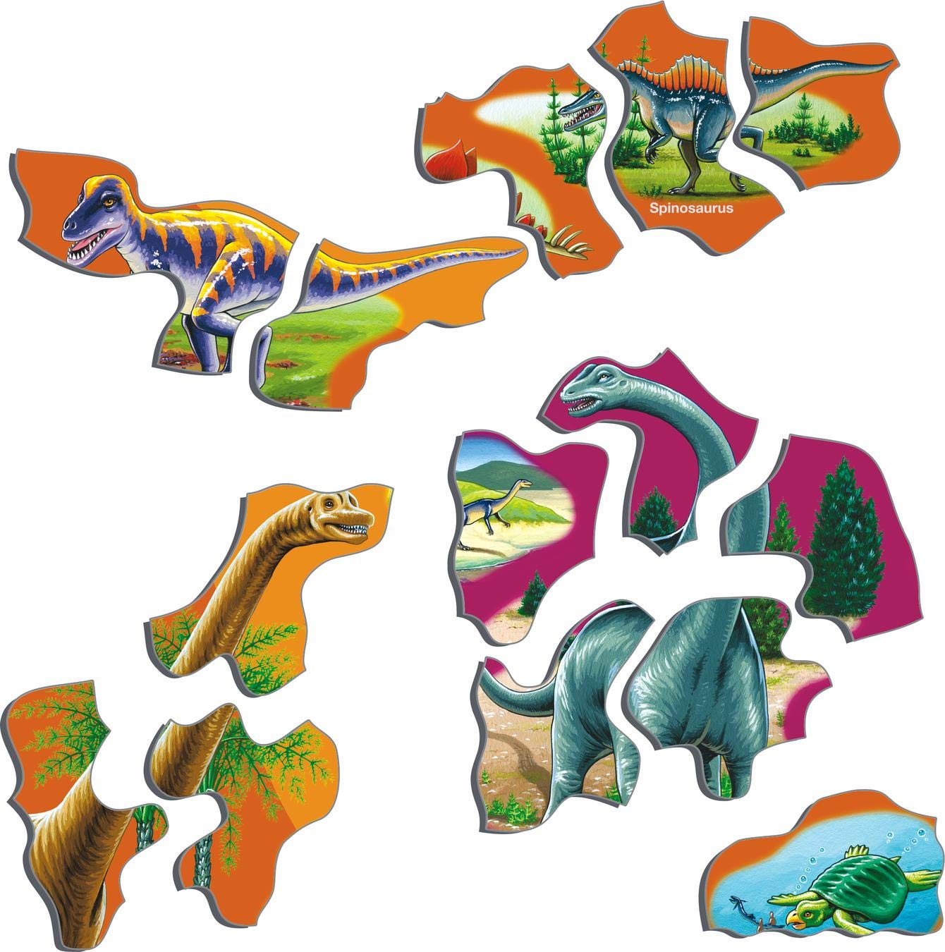 Larsen HL1 Histoire Naturelle - du Trias à nos Jours, édition Anglais, Puzzle Cadre avec de 85 pièces
