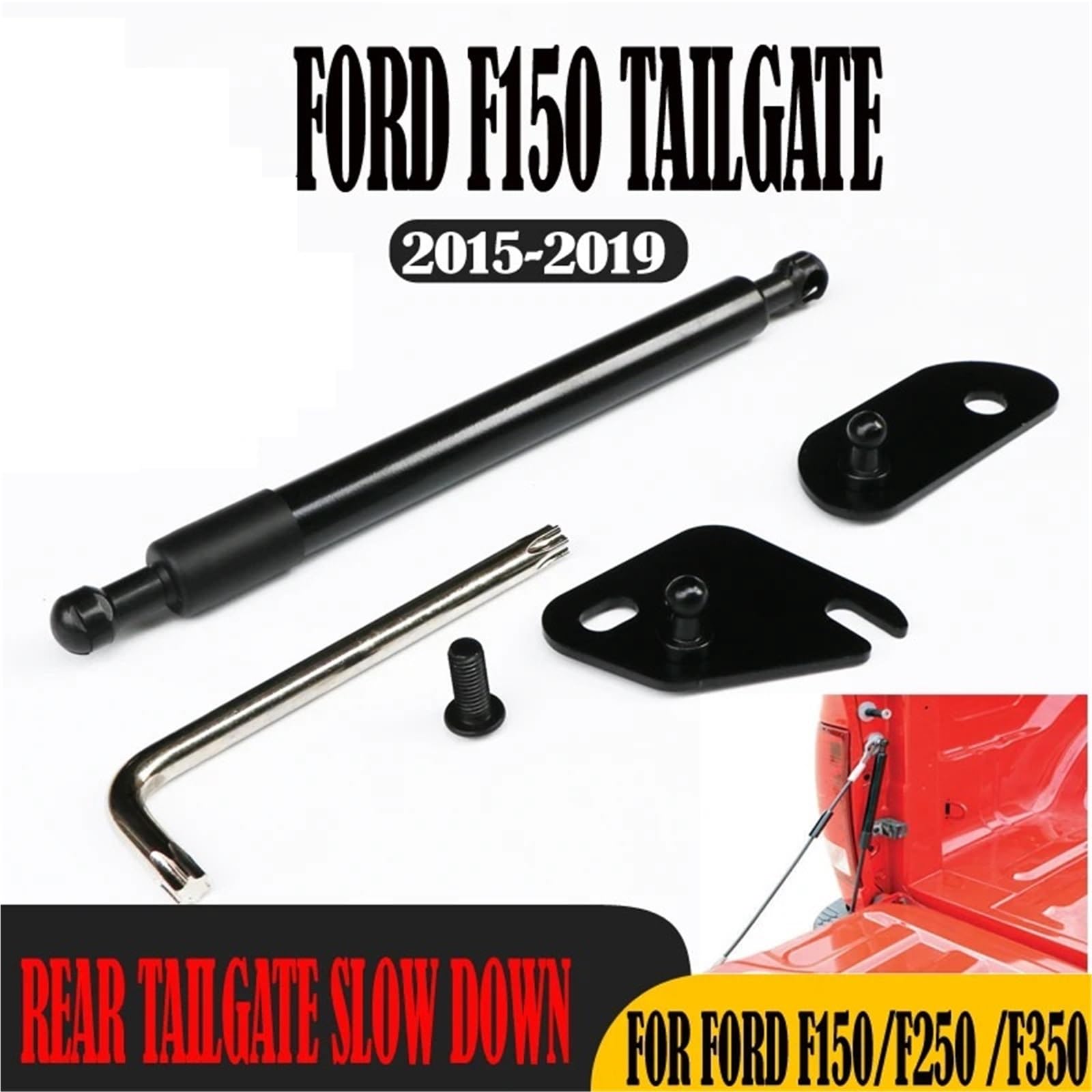 Amortyzator gazowy sprężyna gazowa Siłowniki Gazowe Tylnej Klapy Pasujące Do Forda F150, F250, F350 Hatchback 2004-2019, Wsporniki Podnośnika Bagażnika, Tłok Podpory