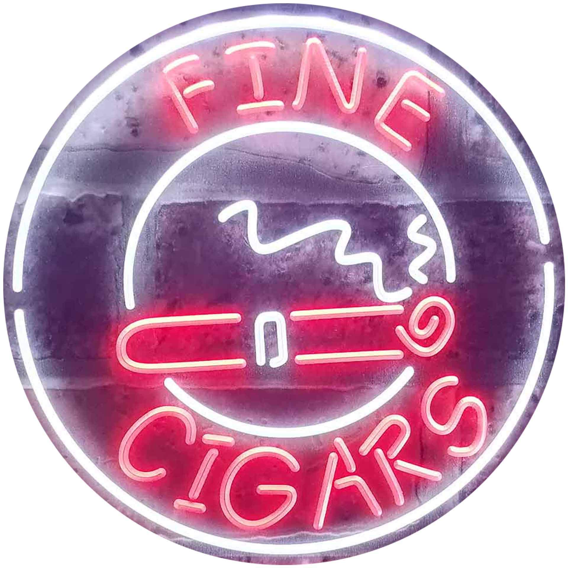 Fine Cigars VIP Room Dual Color LED Enseigne Lumineuse Neon Sign Blanc et rouge 600 x 400mm st6s64-i3292-wr
