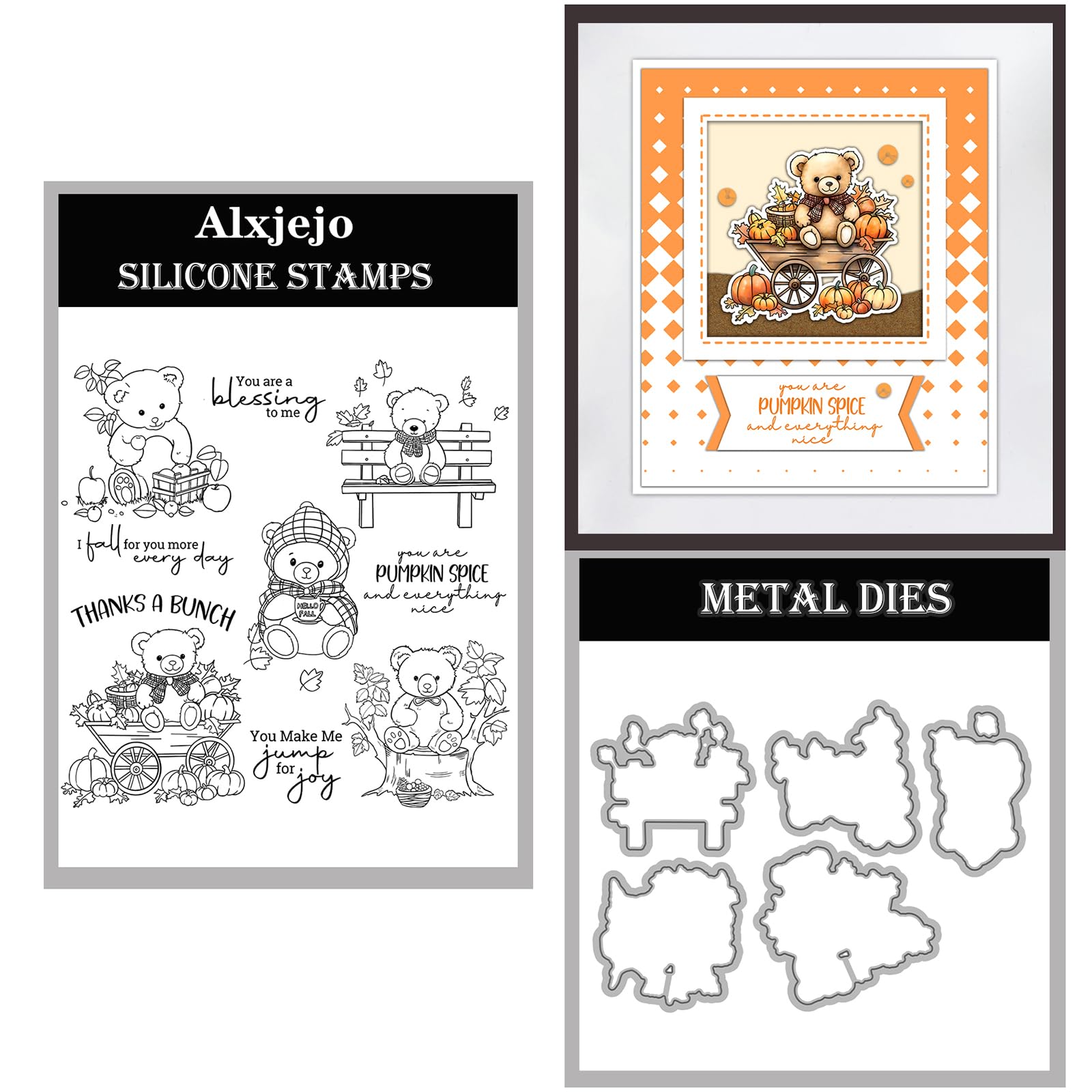 Alxjejo Cutting Dies and Stamps Set 2024-2025-2026,Stamps and die for Card Making for DIY Birthdays, Thanksgiving Day, Valentine's Day, Scrapbooking, Art Craft, Festivals Greeting Card Album