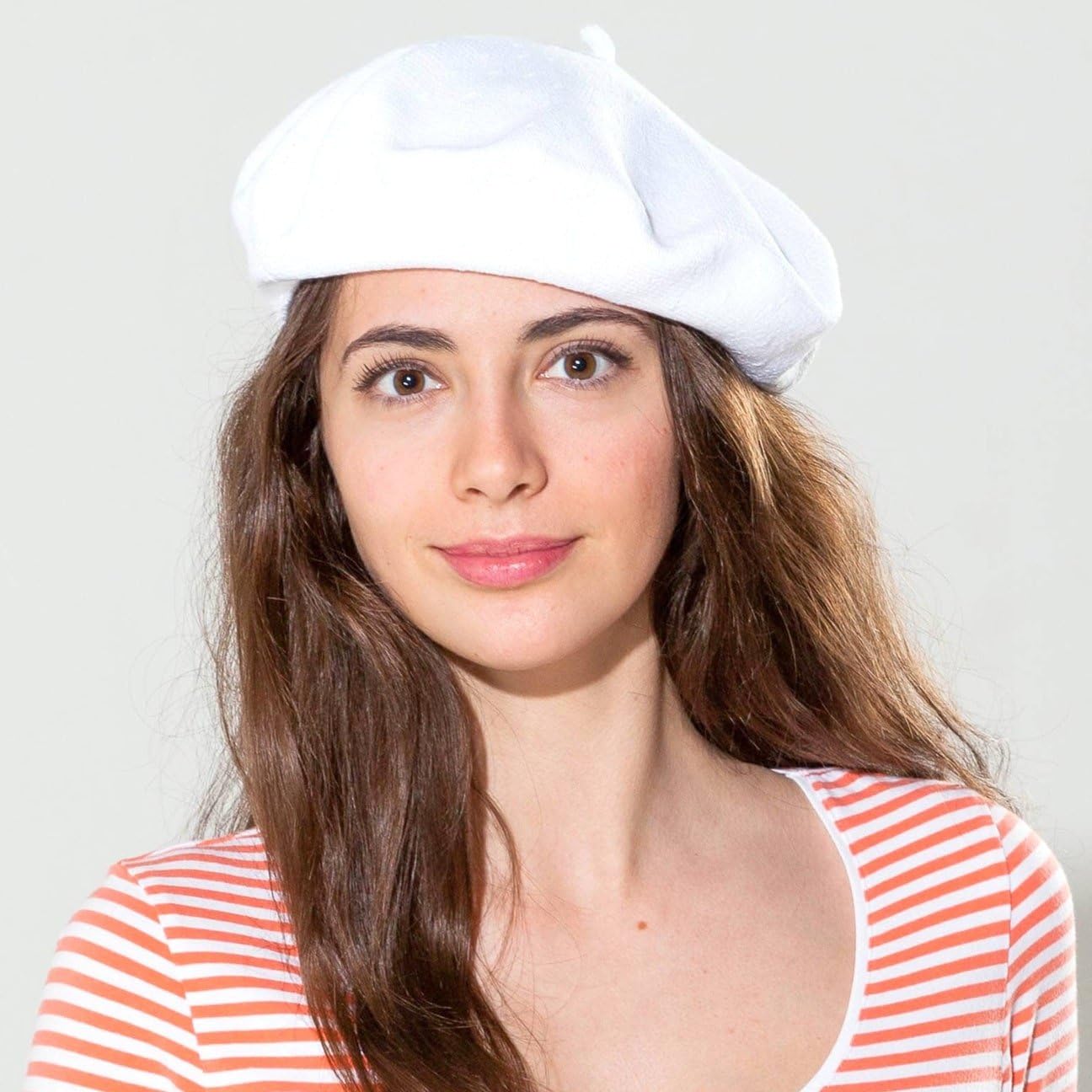Lipodo Biskaya Cotton Beret Women Cream White