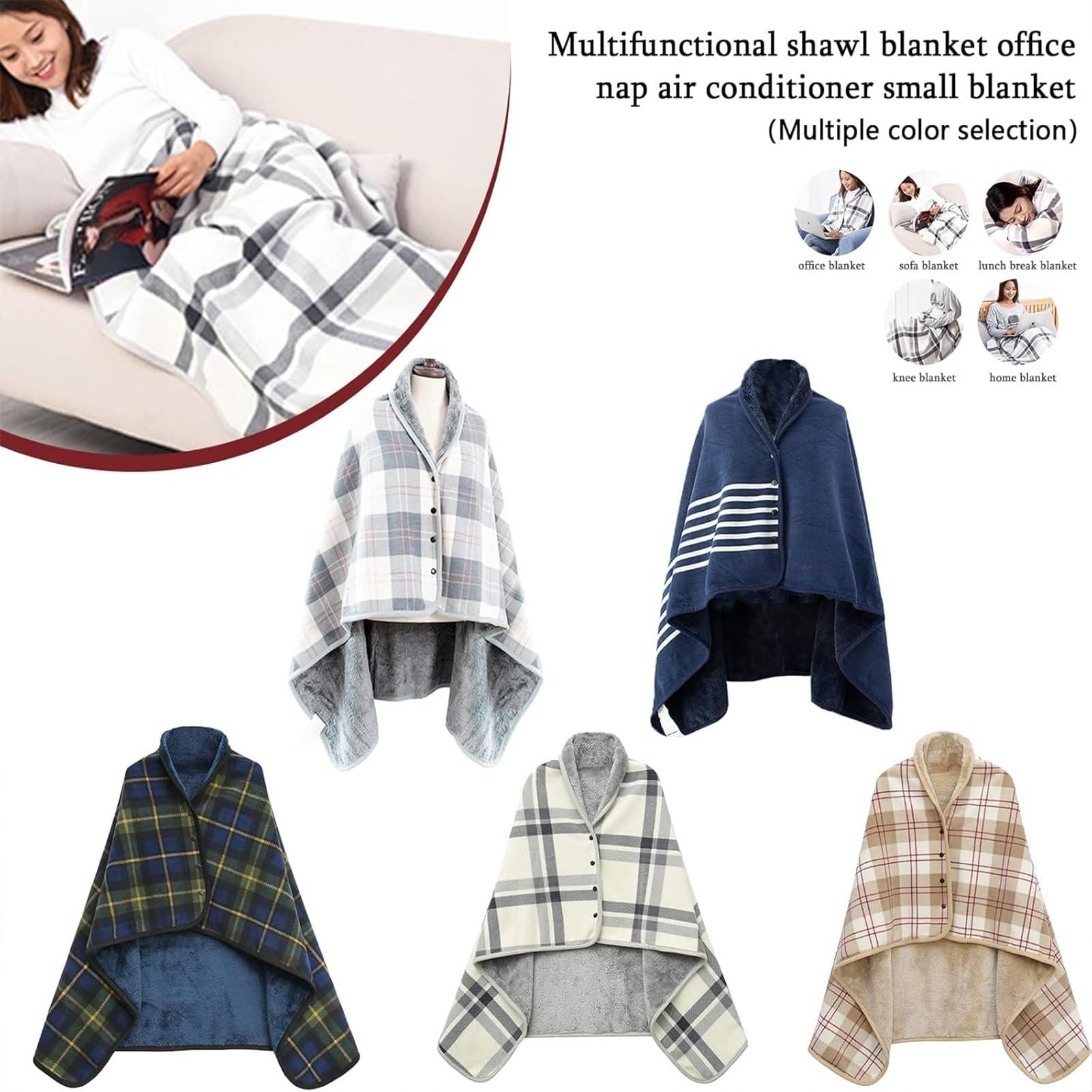 Poncho para Silla de Ruedas con Forro Polar Resistente al Viento y Capucha para Adultos, Manta de Viaje Reutilizable, Manta portátil con Capucha para Personas Mayores (Verde, 80 x 130 cm)