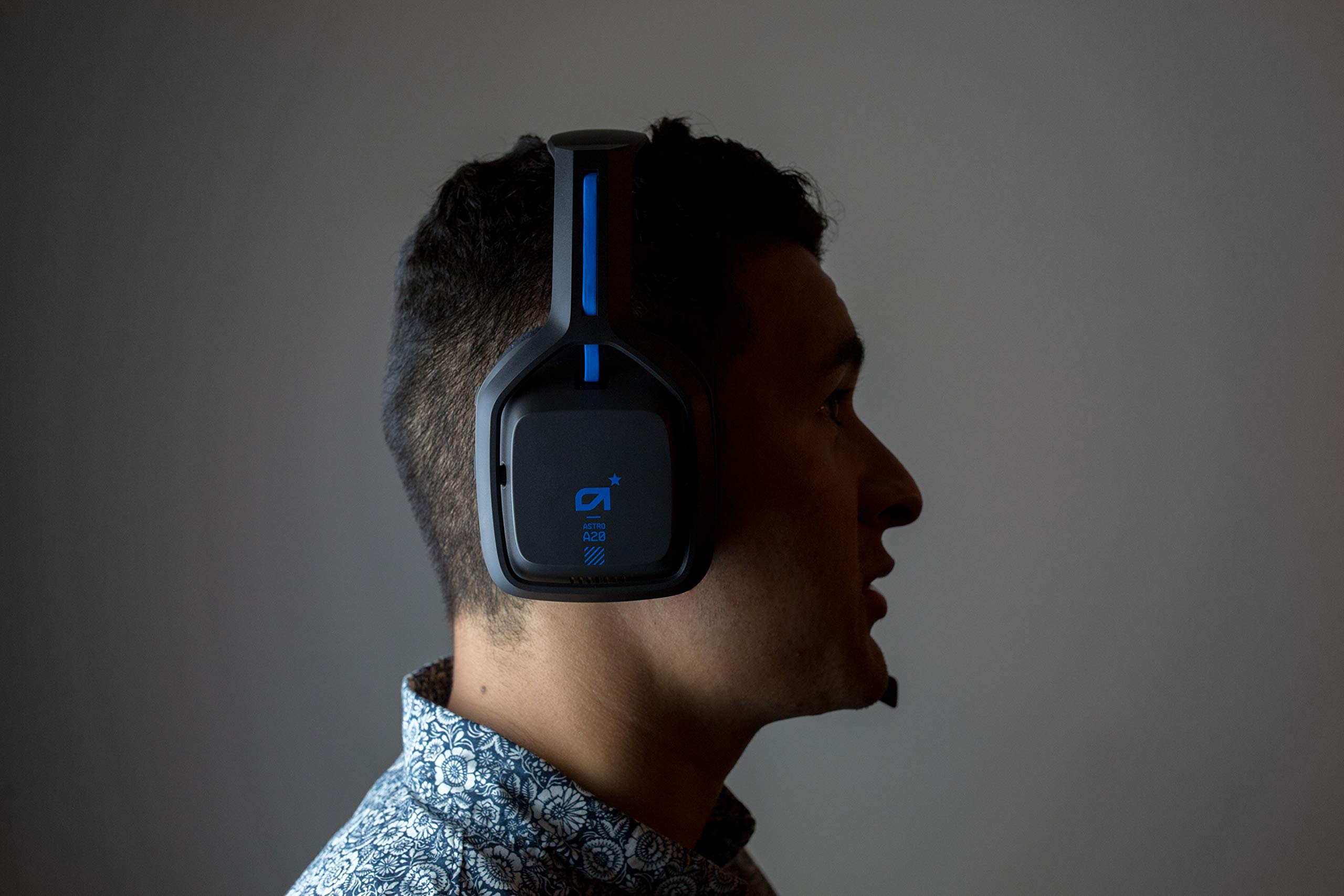 ASTRO Gaming A20 Auriculares inalámbricos, Astro Audio, Dolby Atmos, 15hrs de batería, Construcción Resistente, 5.8 GHz inalámbricos, para PS5, PS4, PC, Mac, Switch - Negro/Azul