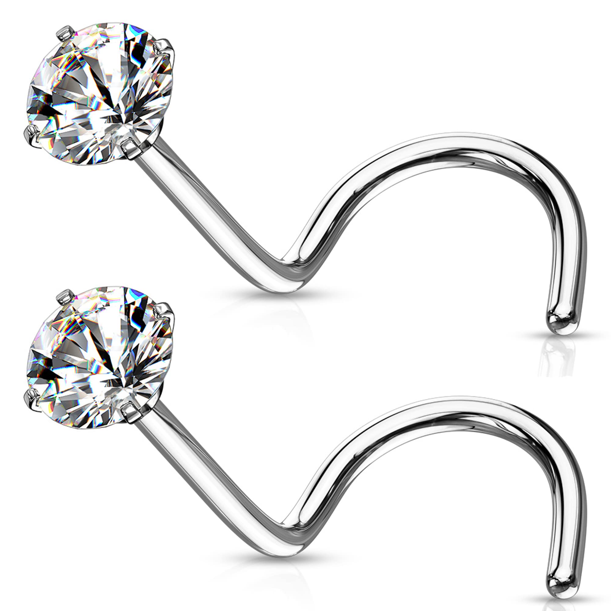 Via Mazzini 316L Stainless Steel No-Tarnish No-Rusting 3mm Nose Pin Stud For Women And Girls (NR04968) 1 Pair (B07GR5G5J7) Amazon Price History, Amazon Price Tracker