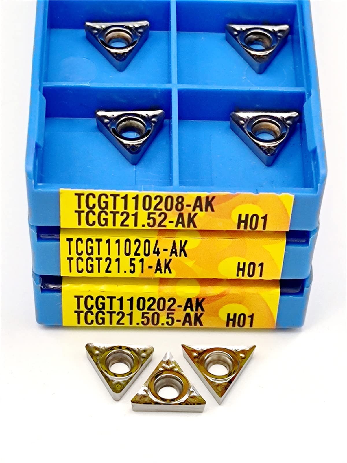 Lxxoz Tcgt110204-Ak H01 Processing Metal Turning Tool Tcgt110204 Tcgt110208 Tcgt110202-Ak H01 Milling Cutter Lathe Cutter Carbide External Inserts(Tcgt110204-Ak H01)