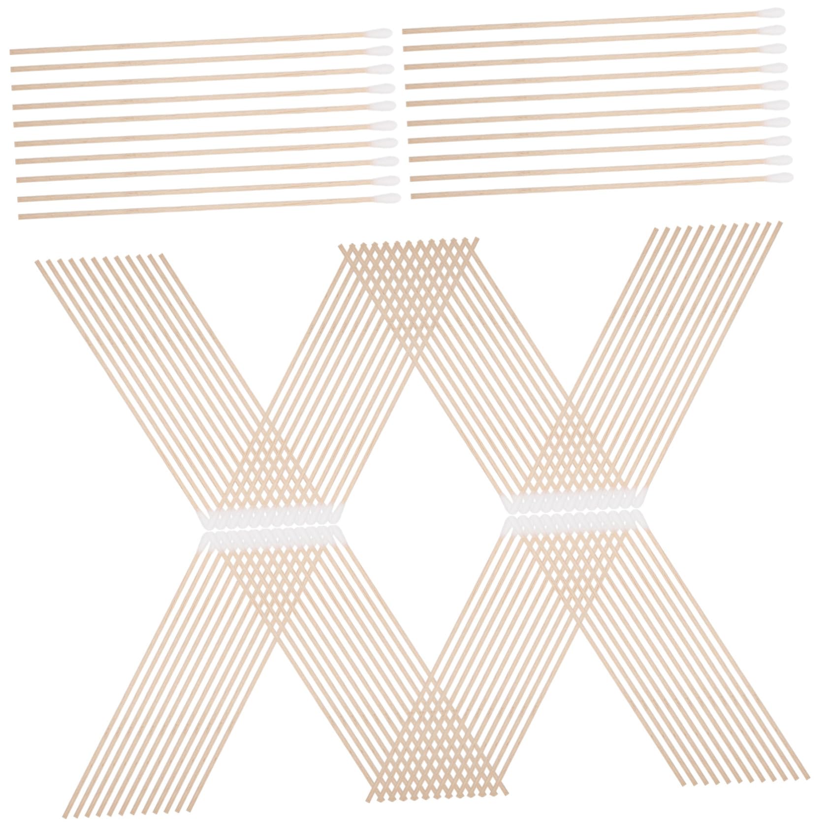 Gogogmee Baby Adult Safe Cotton Swabs 100 Count Long Wooden Handle Gentle on Sensitive Skin