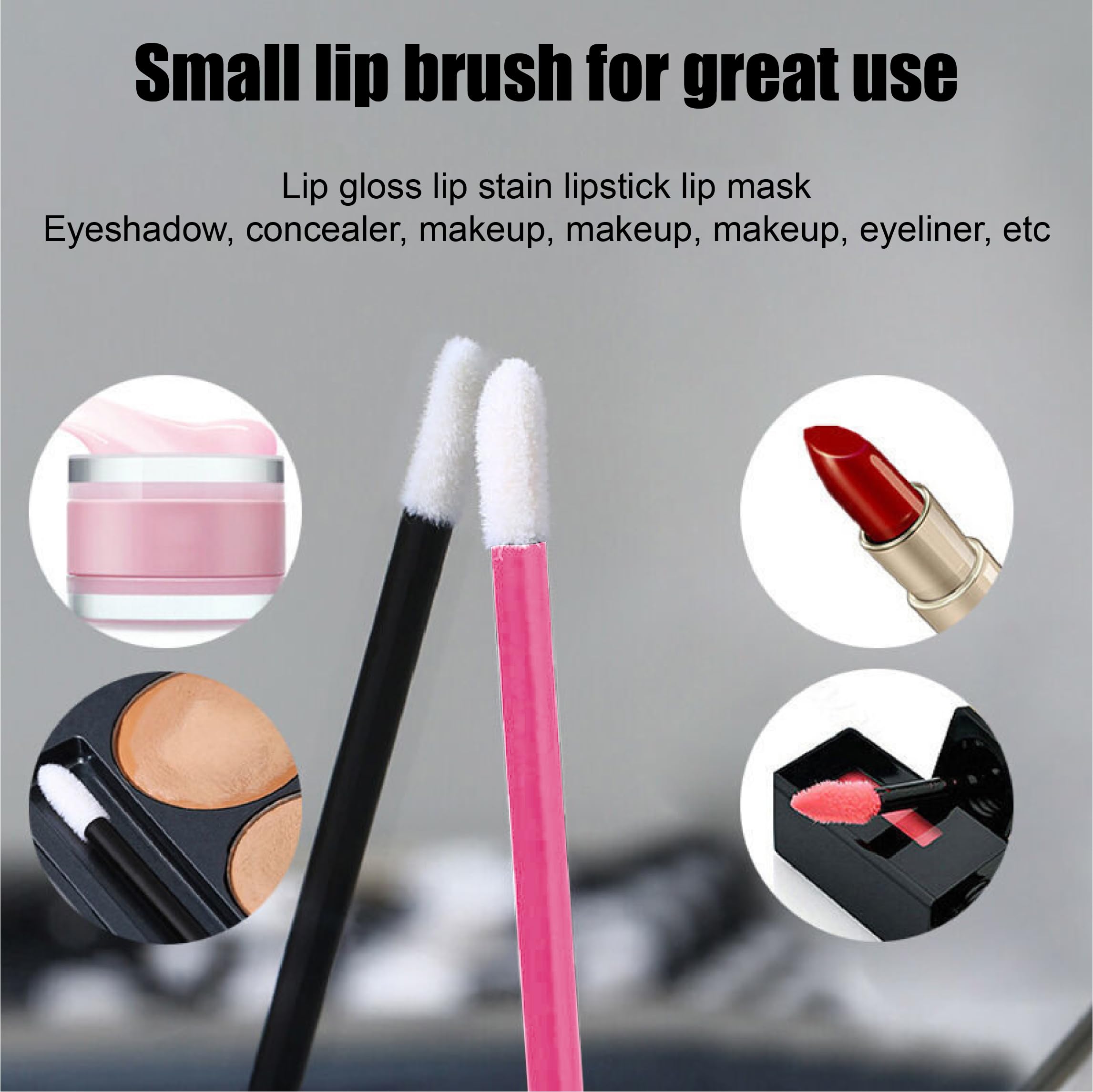 WeddHuis 100 Pezzi Monouso Lip Gloss Usa e Getta Trucco Pennello Pennello Correttore Rossetto Microbrush Pennelli Labbro Applicatore Bacchette Makeup Tool