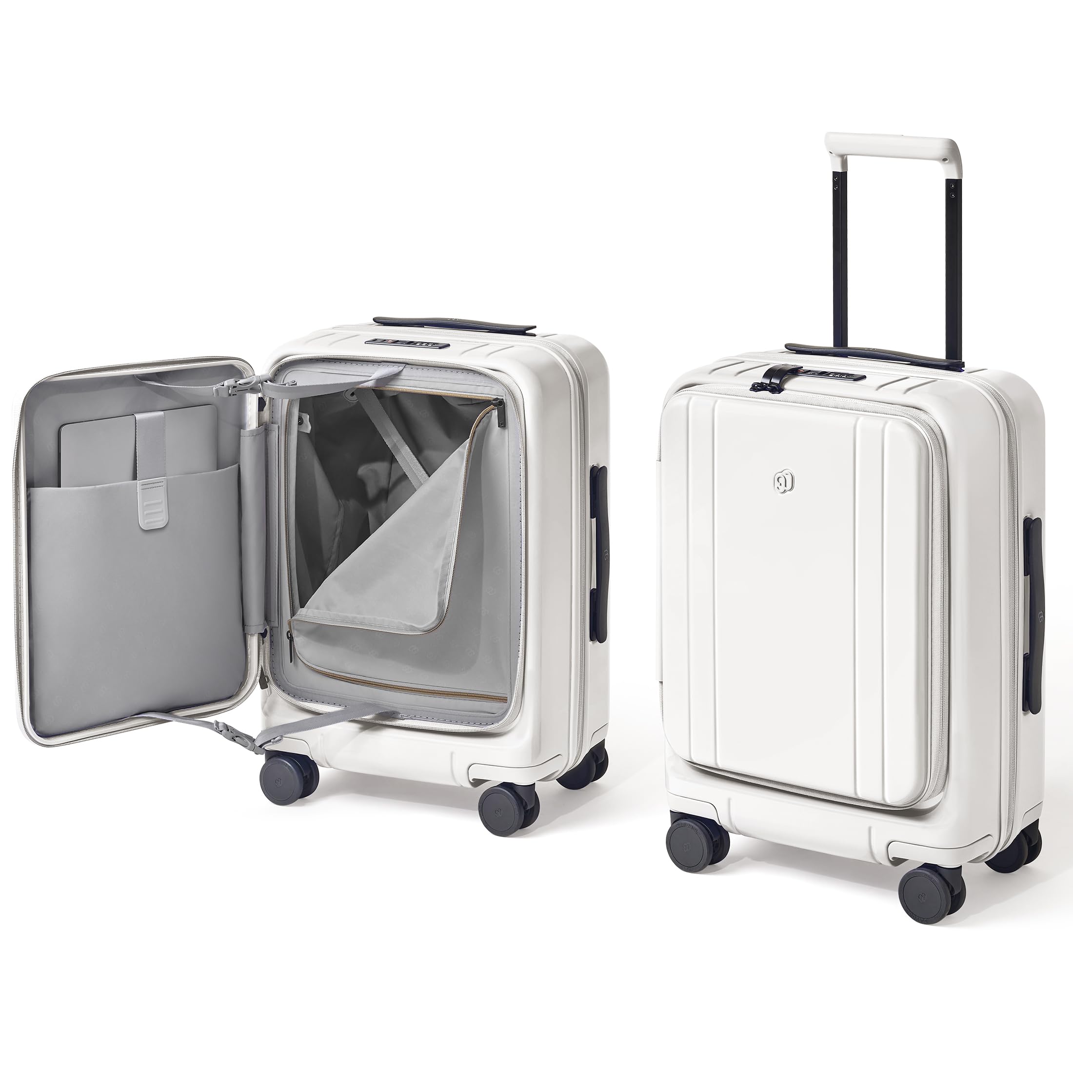 NINETYGO Carry On Luggage 22x14x9 Airline Approved Top Opening Luggage 20 Inch Suitcase Expandable PC Hard Shell Larger
