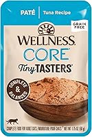 Vista 25 de Wellness CORE Tiny Tasters - Alimento húmedo para gatos adultos, natural, rico en proteínas, sin granos, receta de atún y salmón, 1.75 onzas
