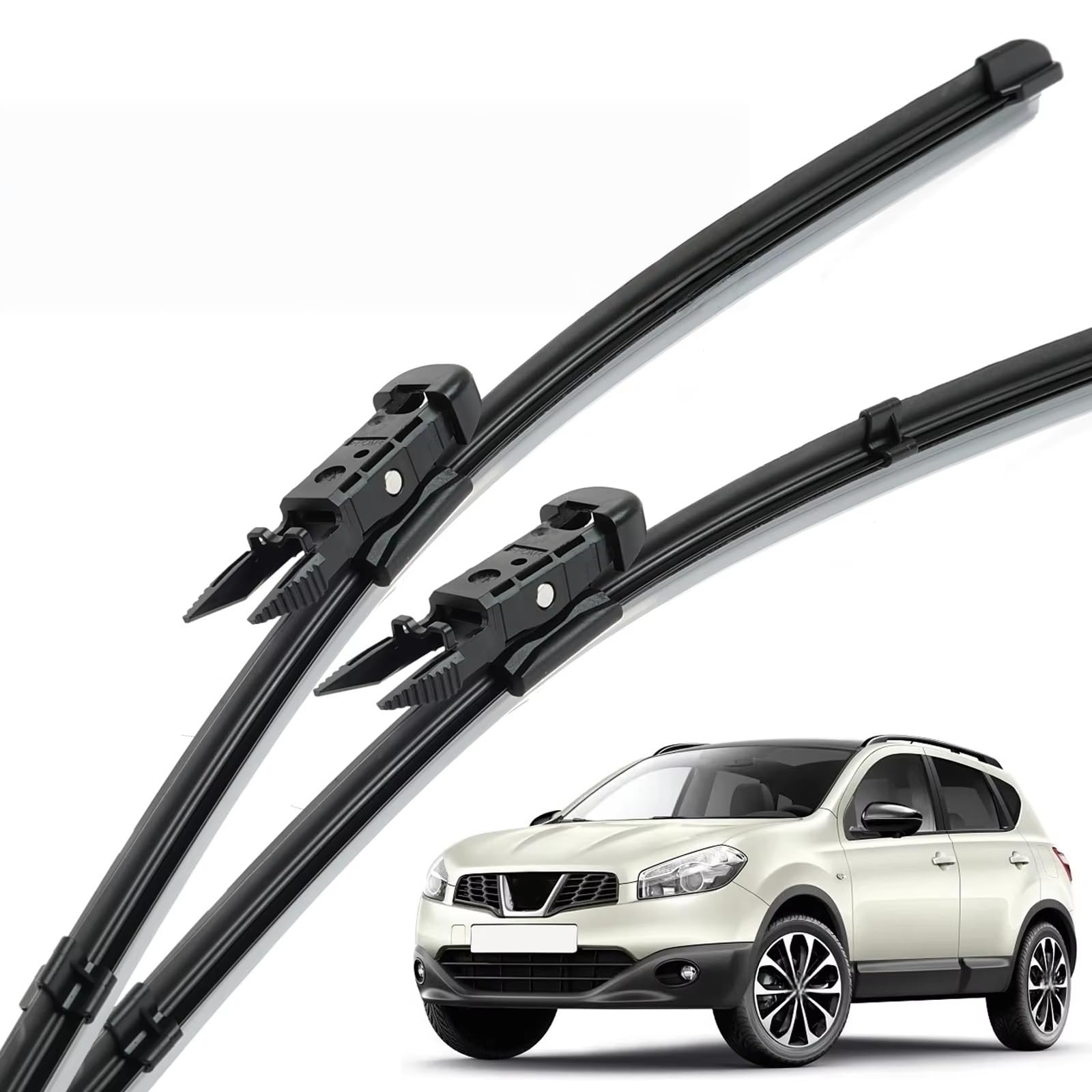 PAPEP Windscreen Wiper Blades for Nissan Qashqai +2 Dualis J10 2006-2013 24"+16", Front Replacement Wipers OEM Quality Water Repellent Rubber Automotive Windshield