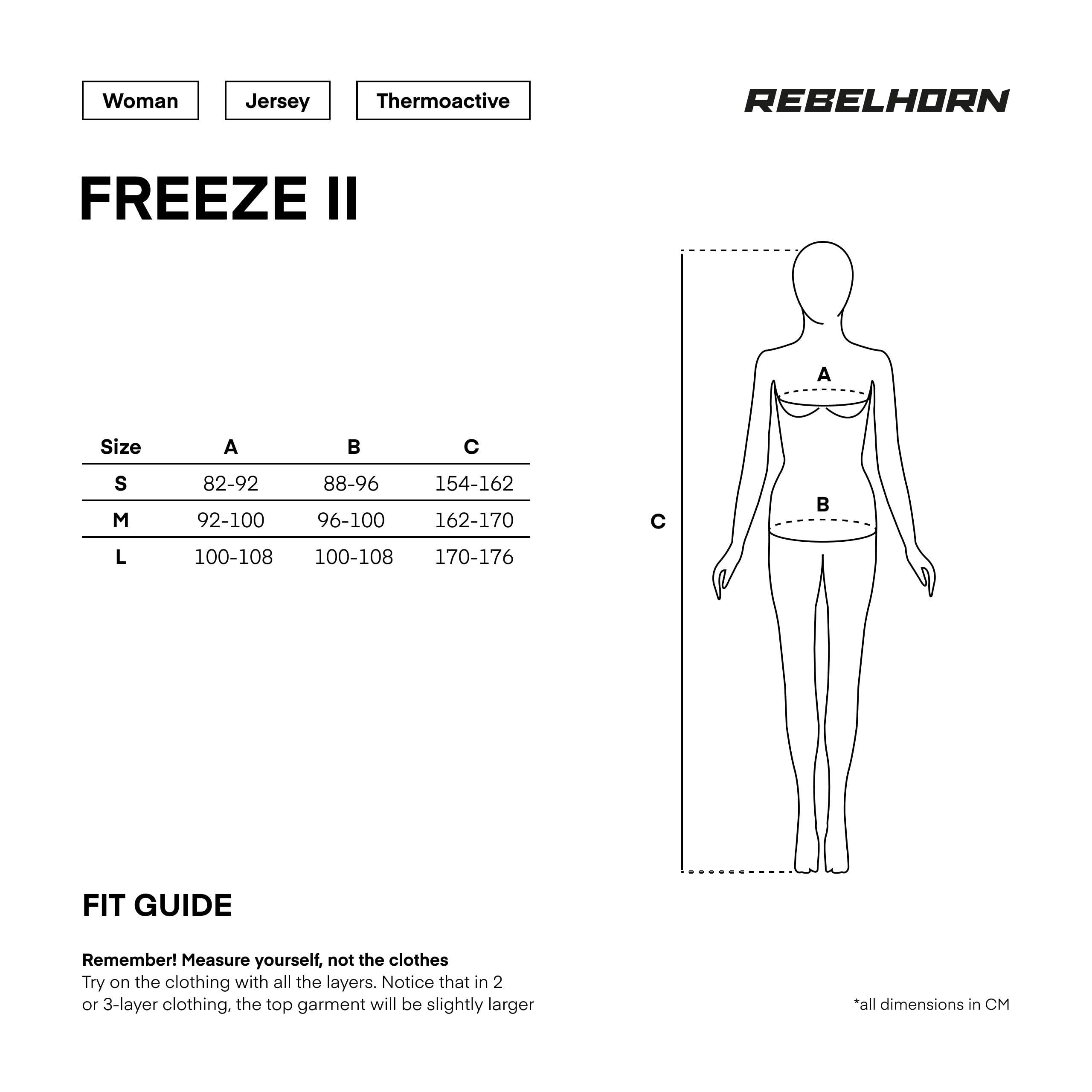 REBELHORN Freeze II Lady Maglia Termica Donna | Manica Lunga | Biancheria Termica Raffreddamento | Assorbe l'umidità | Traspirante | Zone di Compressione | Abbigliamento Moto Termico