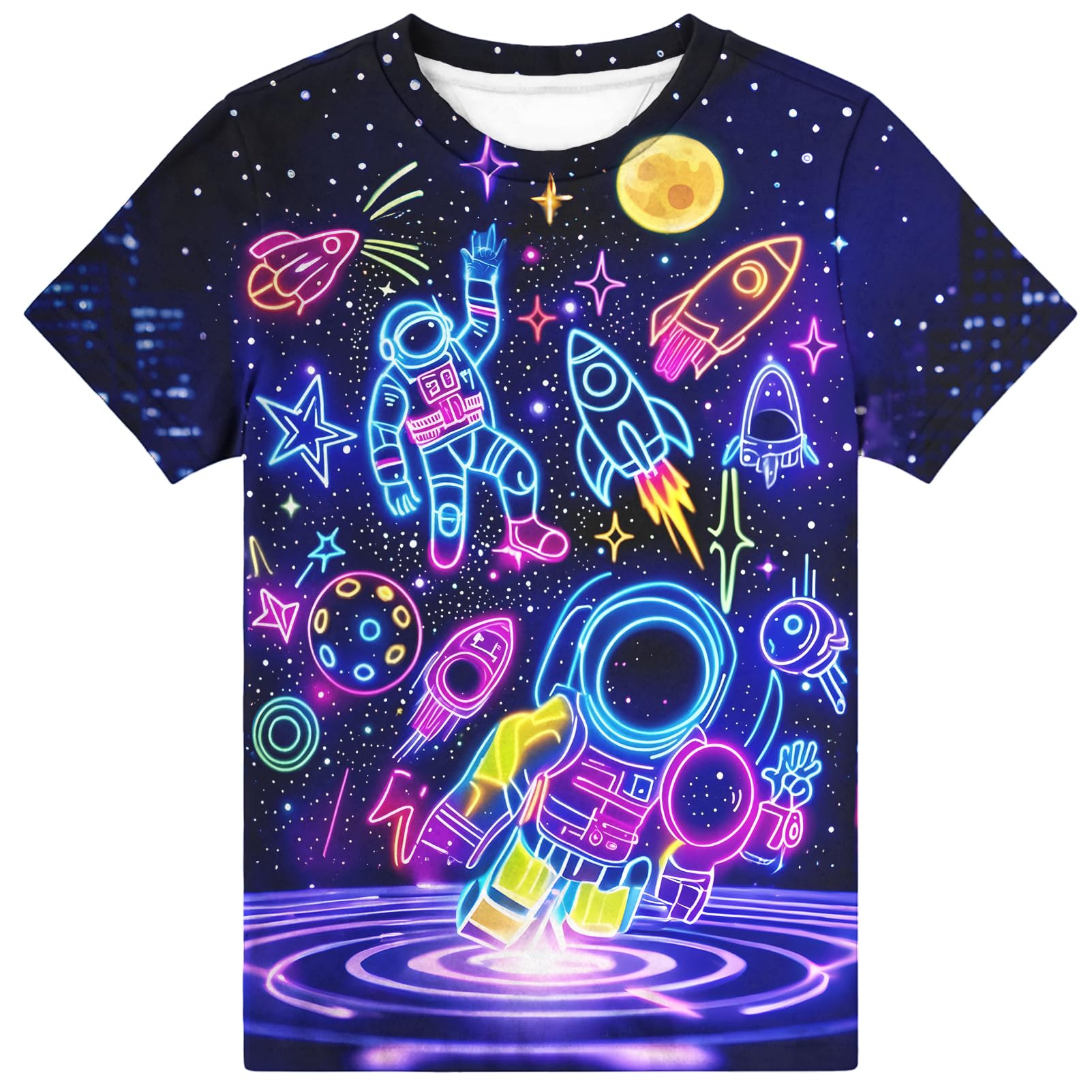Hgvoetty Boys Girls Graphic T-Shirts Kid 3D Casual Tops Tees for 6-16 Years