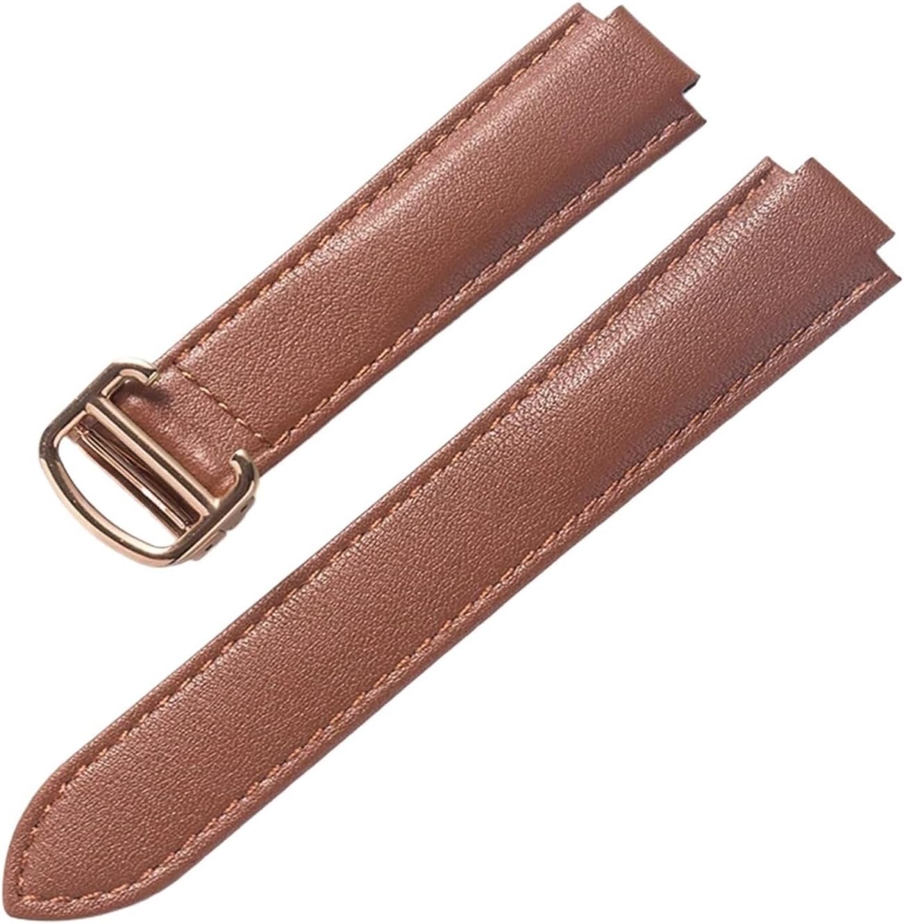 yingyingjia Compatible With Blue Balloon Strap Men's Ladies' Convex Soft Leather Folding Buckle Watch Accessories