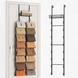 SWTYMIKI Over The Door Purse Organizer - Wall Mounted Handbag Organizer ...