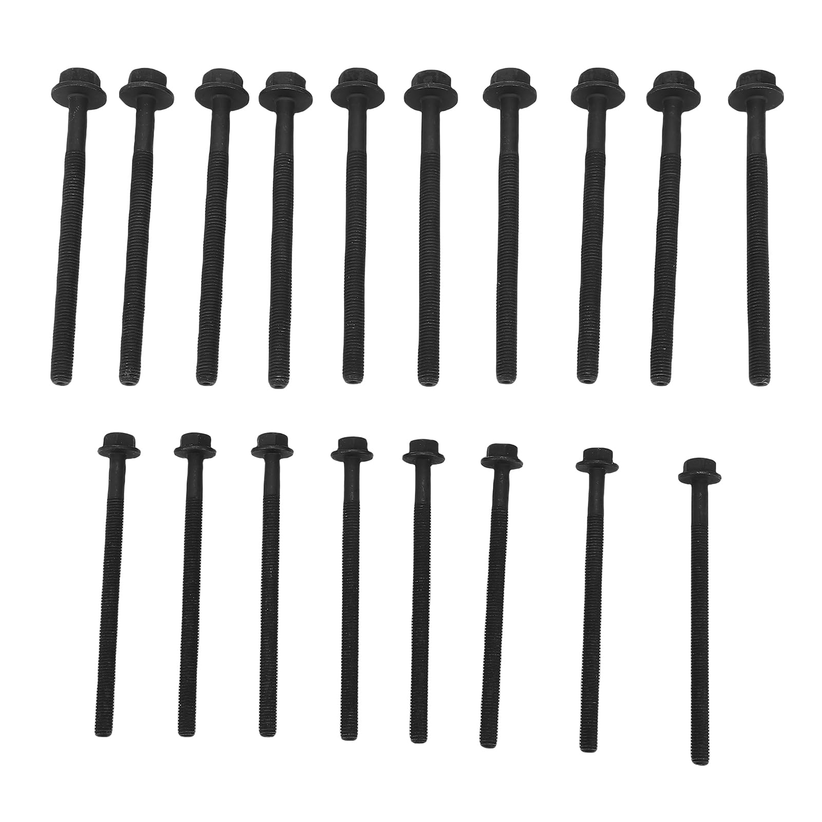 KIMISS Set di Bulloni per Testata da 18 Pezzi, Elementi di Fissaggio per Motore in Acciaio Ad Alta Resistenza con Design Resistente Alle Alte Temperature, Sostituzione per MK7 MK8