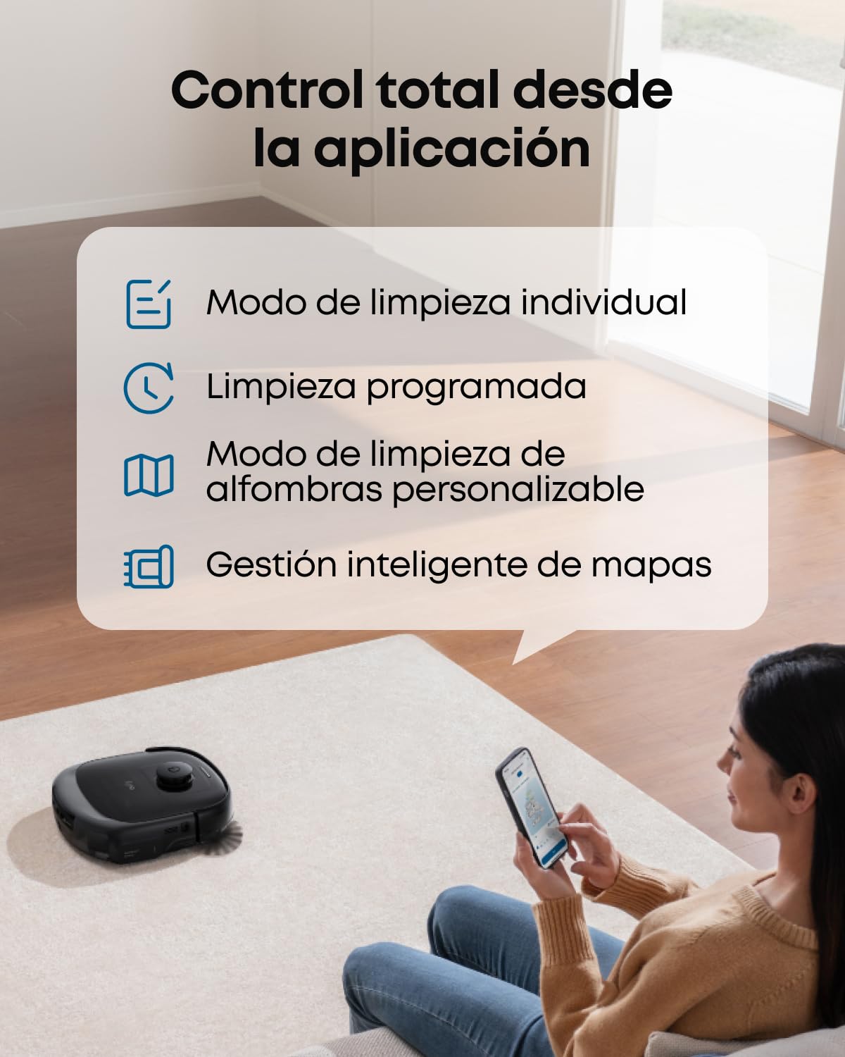 eufy Robot Aspirador Omni E25 Robot Aspirador y fregador 20.000 Pa | Sistema HydroJet, cepillos desenredantes DuoSpiral, Brazo CornerRover, estación Todo en uno | Sistema HydroJet, cepillos desenredantes DuoSpiral, brazo CornerRover, estación todo en uno