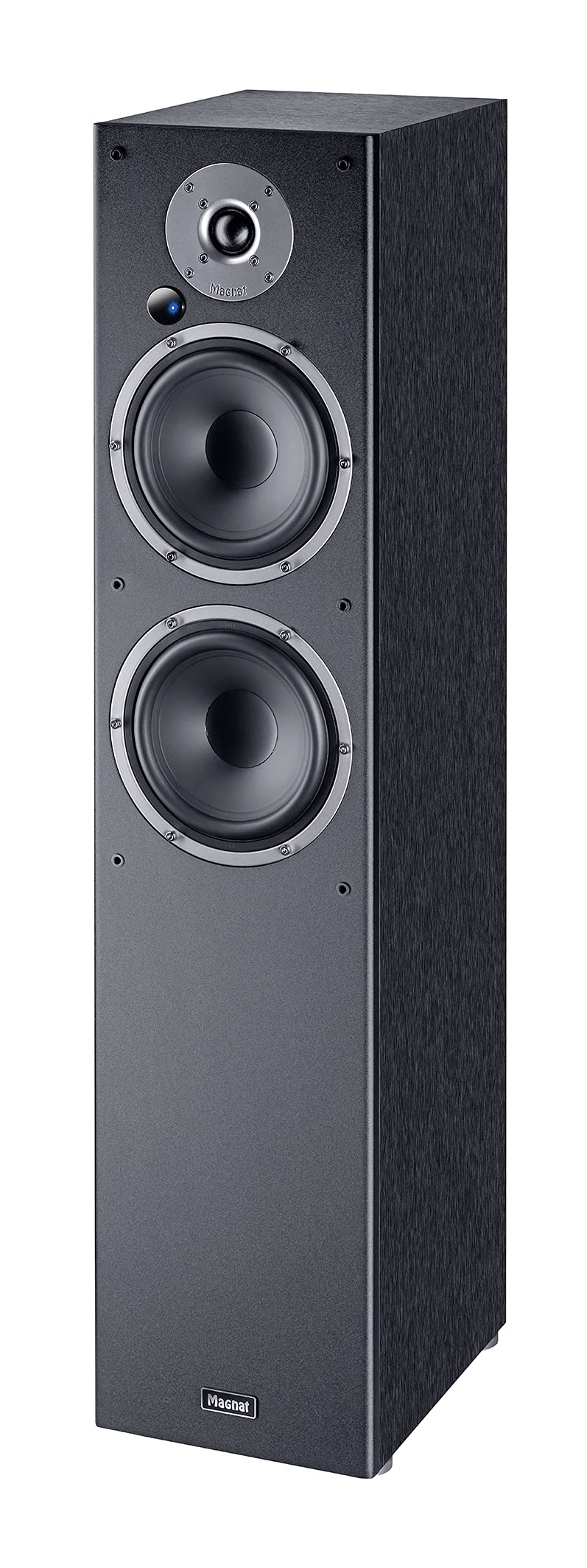 Magnat Monitor Reference 5A, Bluetooth-Stereo-Standlautsprecher mit HDMI, hochwertiger Phono-Vorverstärker, 1 Paar, schwarz | Aktives 2.5-Wege-Stereo-Paar mit 2x60 W RMS, HDMI ARC, Bluetooth 5.0 aptX, Phono/RCA, optischem Eingang und AUX.